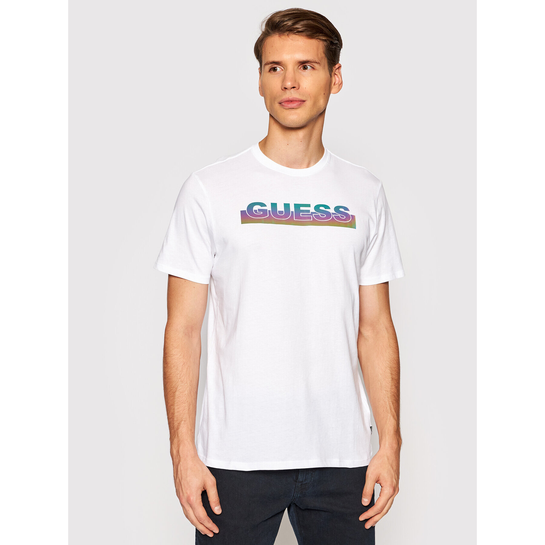 Guess T-Shirt MBBI40 KAVR0 Bílá Regular Fit - Pepit.cz