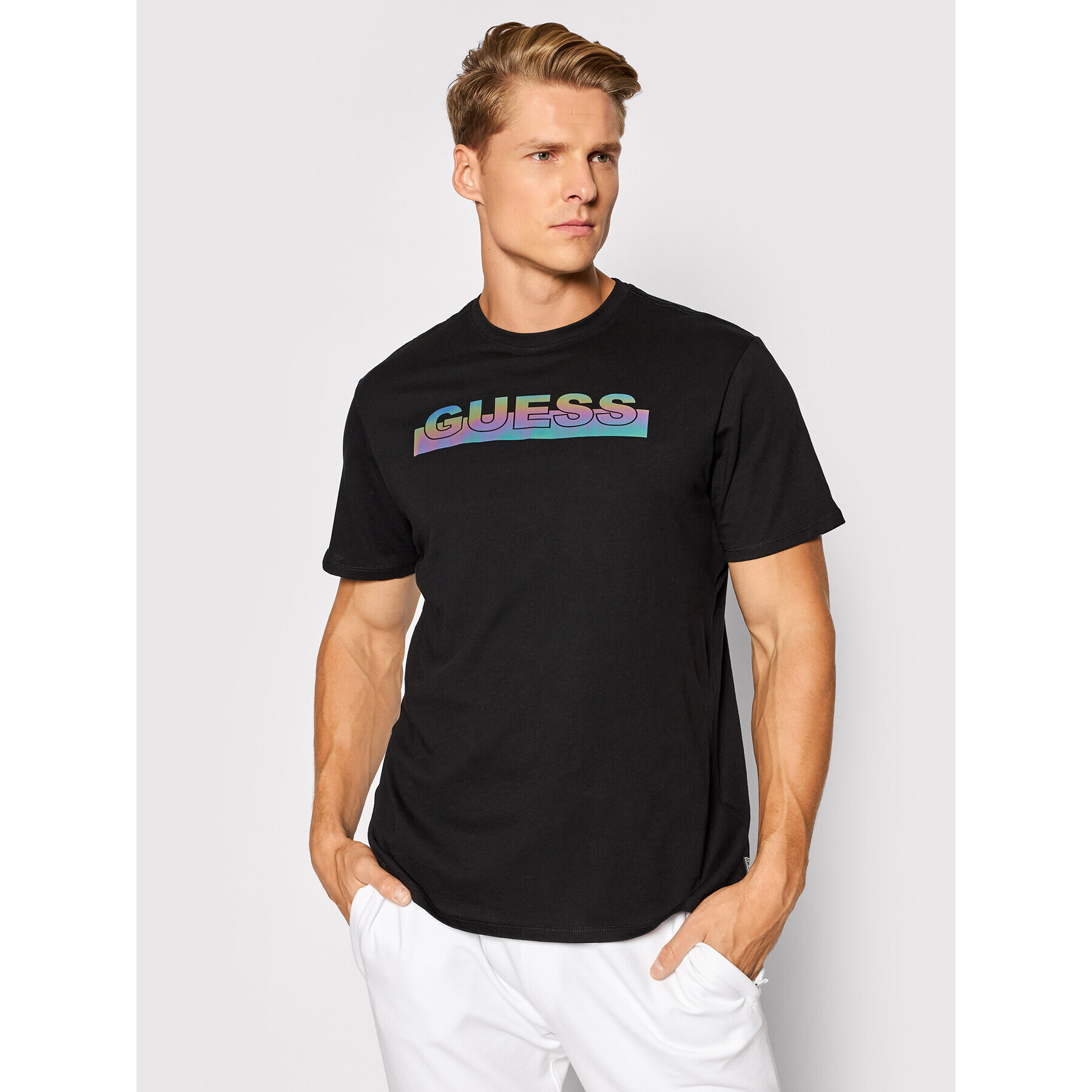 Guess T-Shirt MBBI40 KAVR0 Černá Regular Fit - Pepit.cz