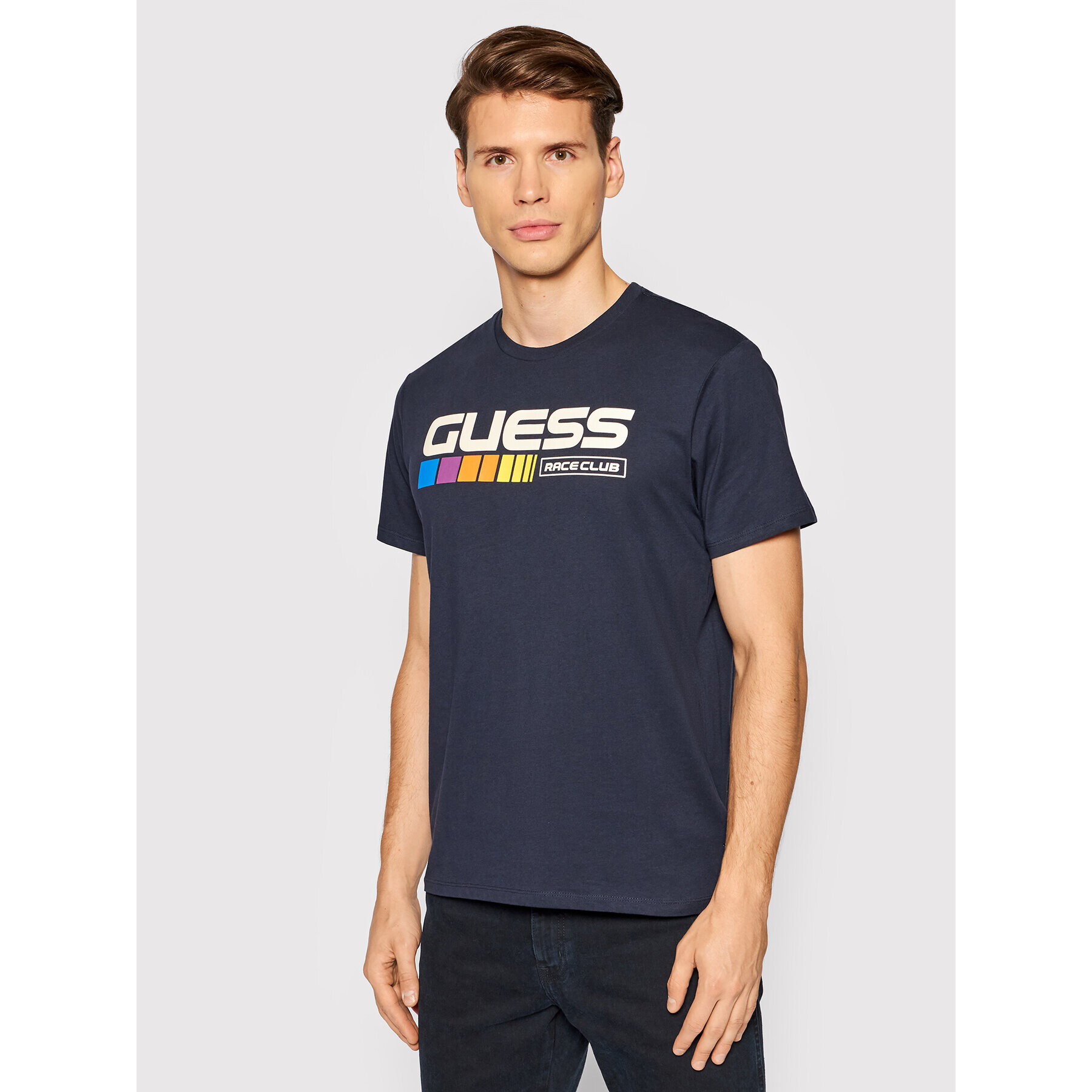 Guess T-Shirt MBBI41 KARC1 Tmavomodrá Regular Fit - Pepit.cz