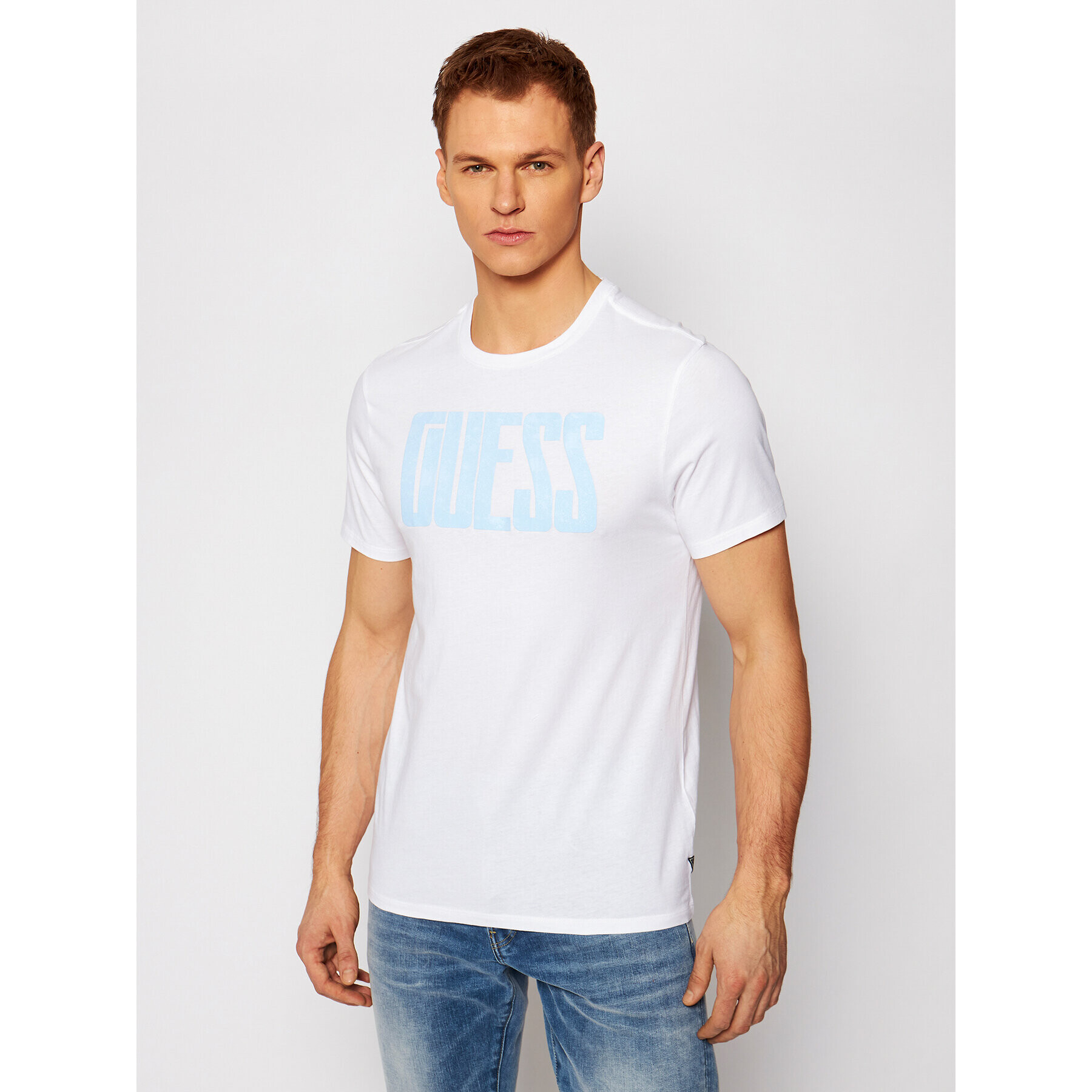 Guess T-Shirt MBGI31 R9RM8 Bílá Regular Fit - Pepit.cz