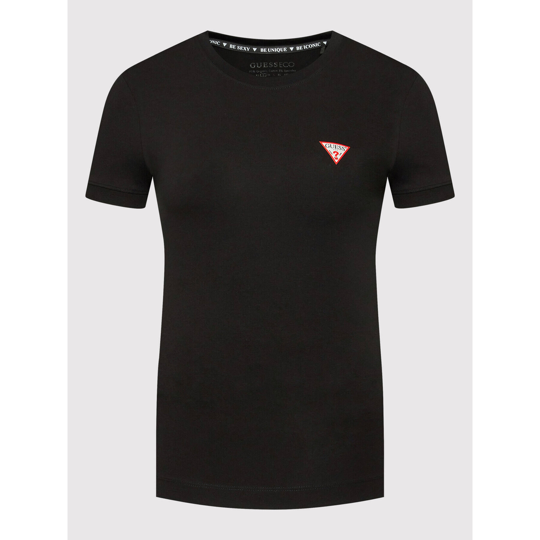 Guess T-Shirt Mini Triangle W2YI44 J1311 Černá Slim Fit - Pepit.cz