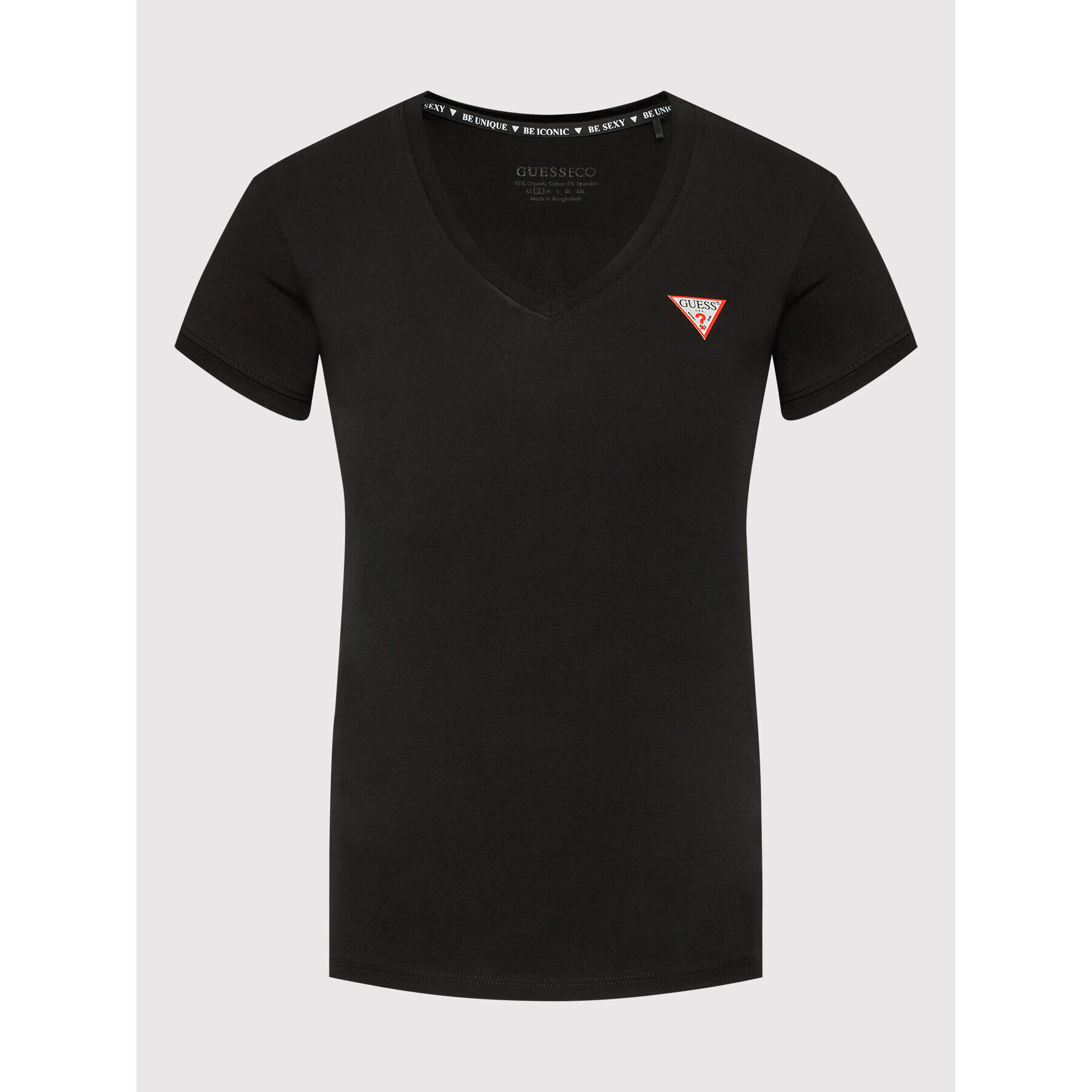 Guess T-Shirt Mini Triangle W2YI45 J1311 Černá Slim Fit - Pepit.cz