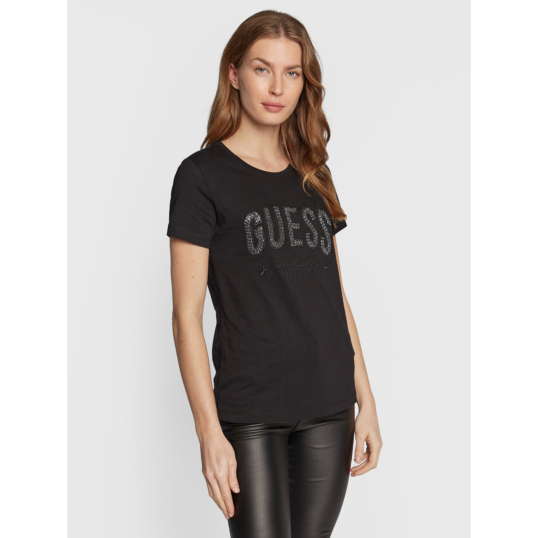 Guess T-Shirt Mirela W2BI16 I3Z13 Černá Regular Fit - Pepit.cz