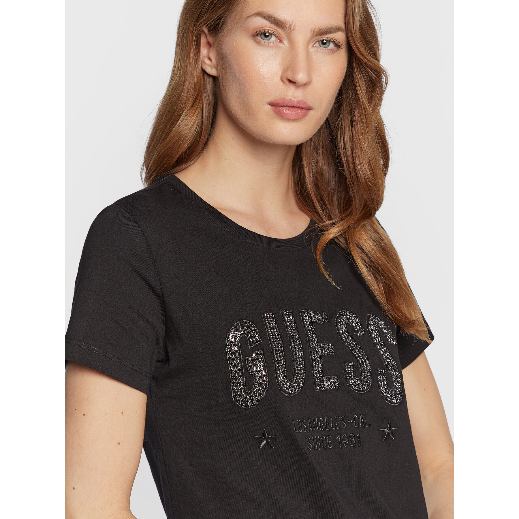 Guess T-Shirt Mirela W2BI16 I3Z13 Černá Regular Fit - Pepit.cz