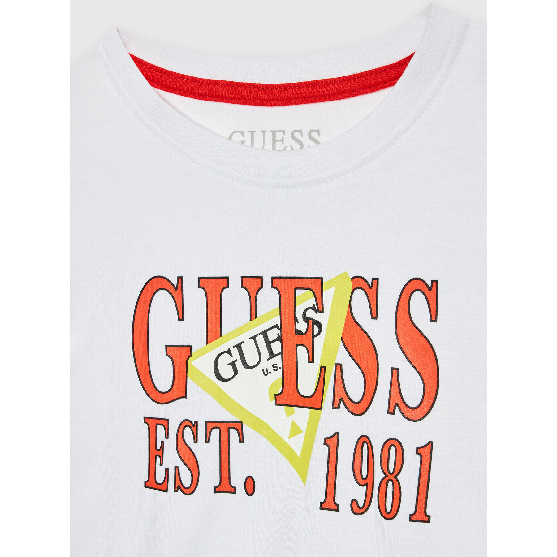 Guess T-Shirt N2RI00 K8HM0 Bílá Regular Fit - Pepit.cz