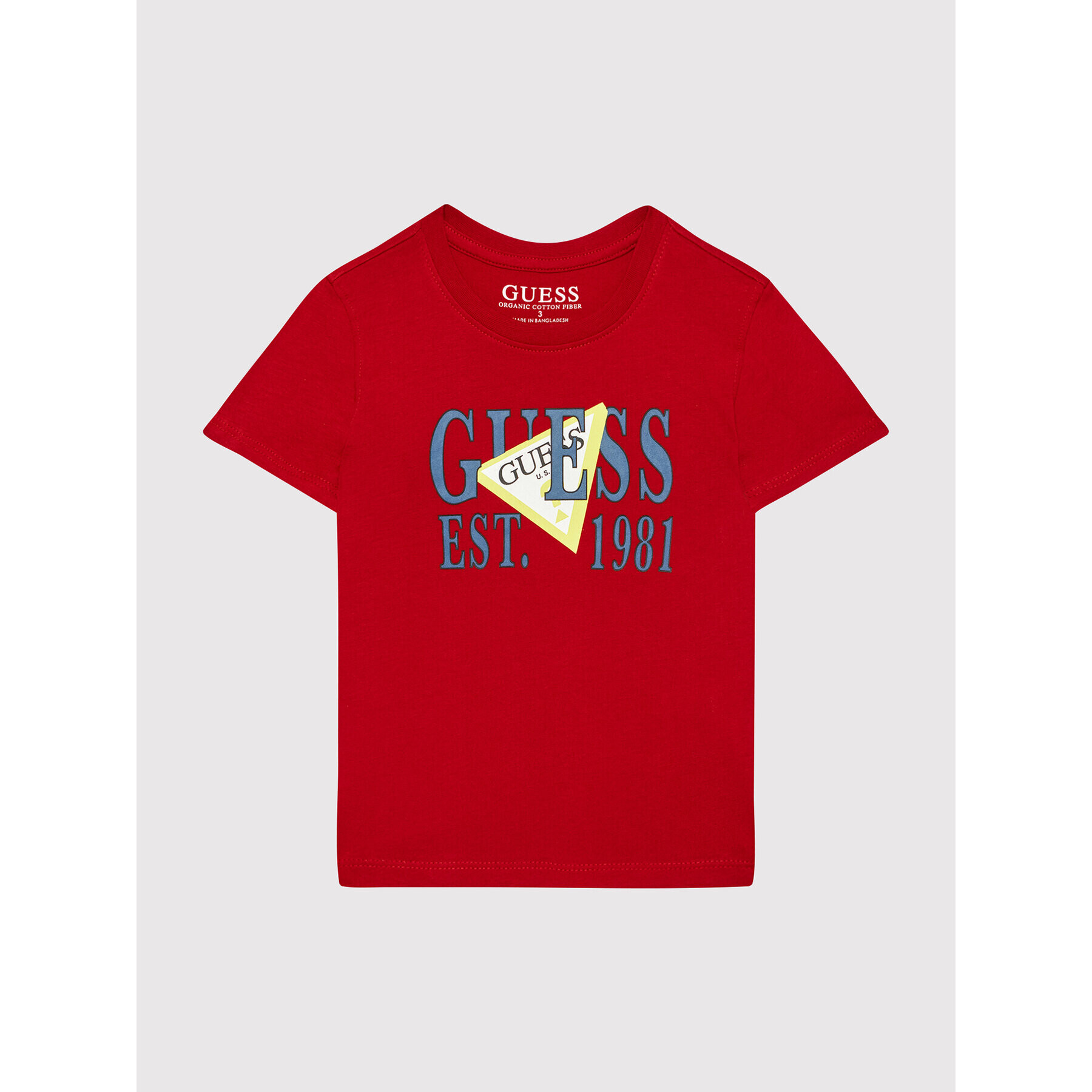 Guess T-Shirt N2RI00 K8HM0 Červená Regular Fit - Pepit.cz