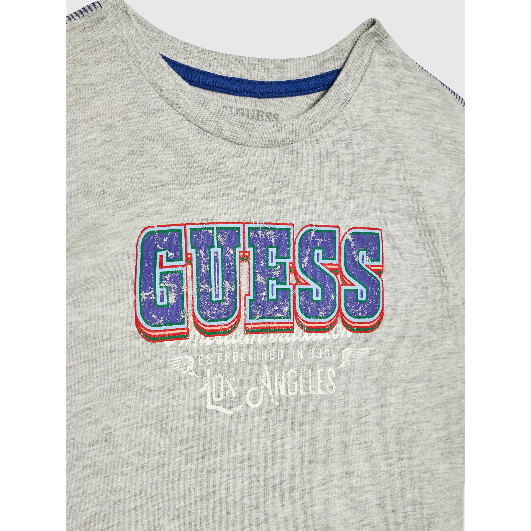 Guess T-Shirt N2RI25 K8HM0 Šedá Regular Fit - Pepit.cz