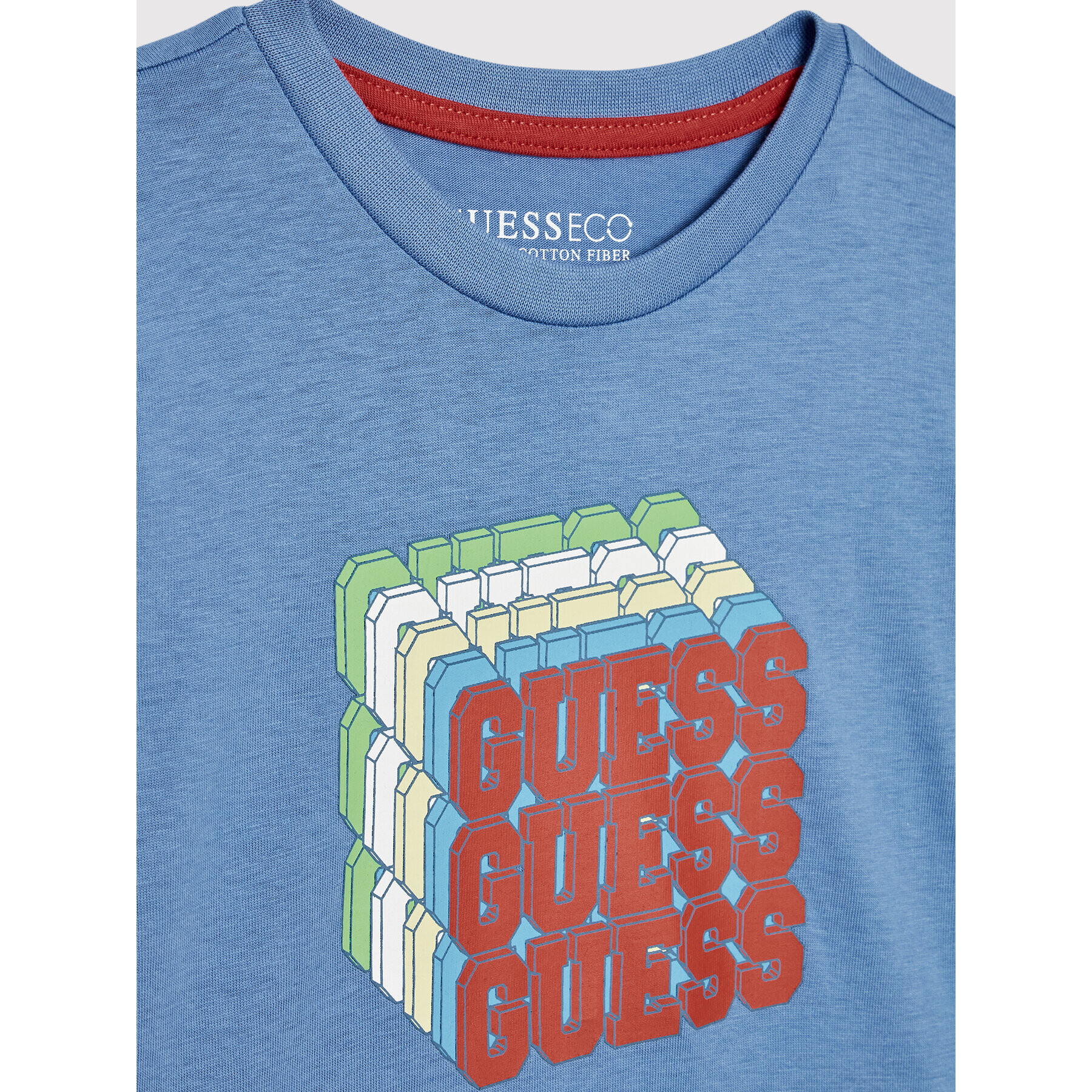 Guess T-Shirt N2YI00 K8HM0 Modrá Regular Fit - Pepit.cz