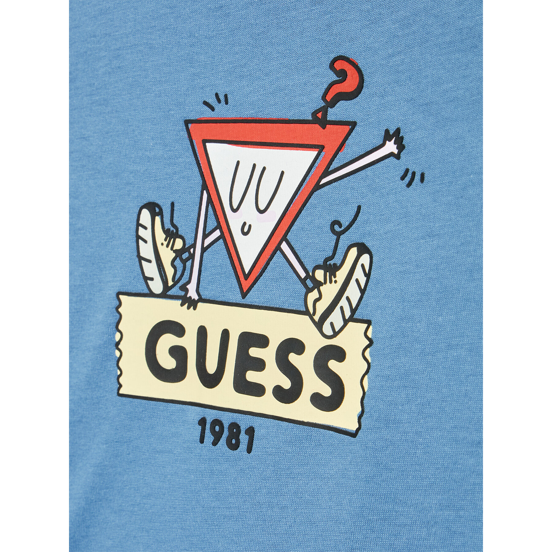 Guess T-Shirt N2YI02 K8HM0 Modrá Regular Fit - Pepit.cz