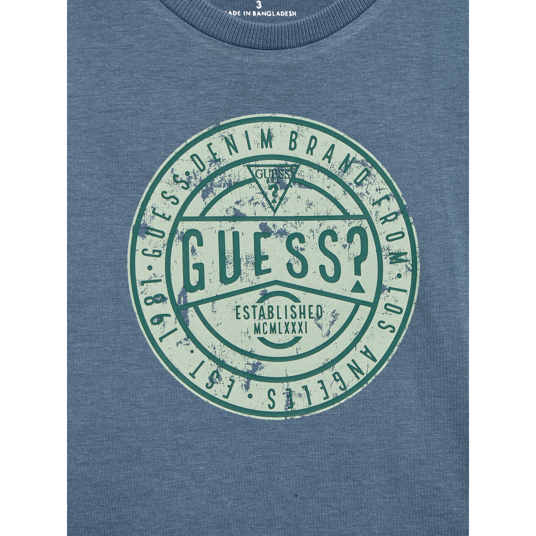 Guess T-Shirt N2YI21 K8HM0 Tmavomodrá Regular Fit - Pepit.cz