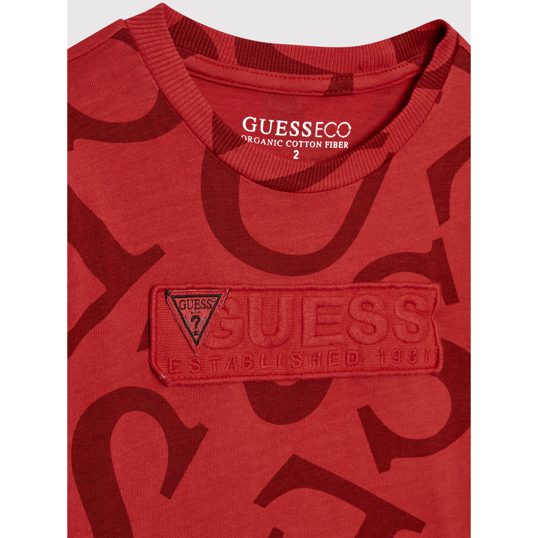 Guess T-Shirt N2YI32 K8HM0 Červená Regular Fit - Pepit.cz