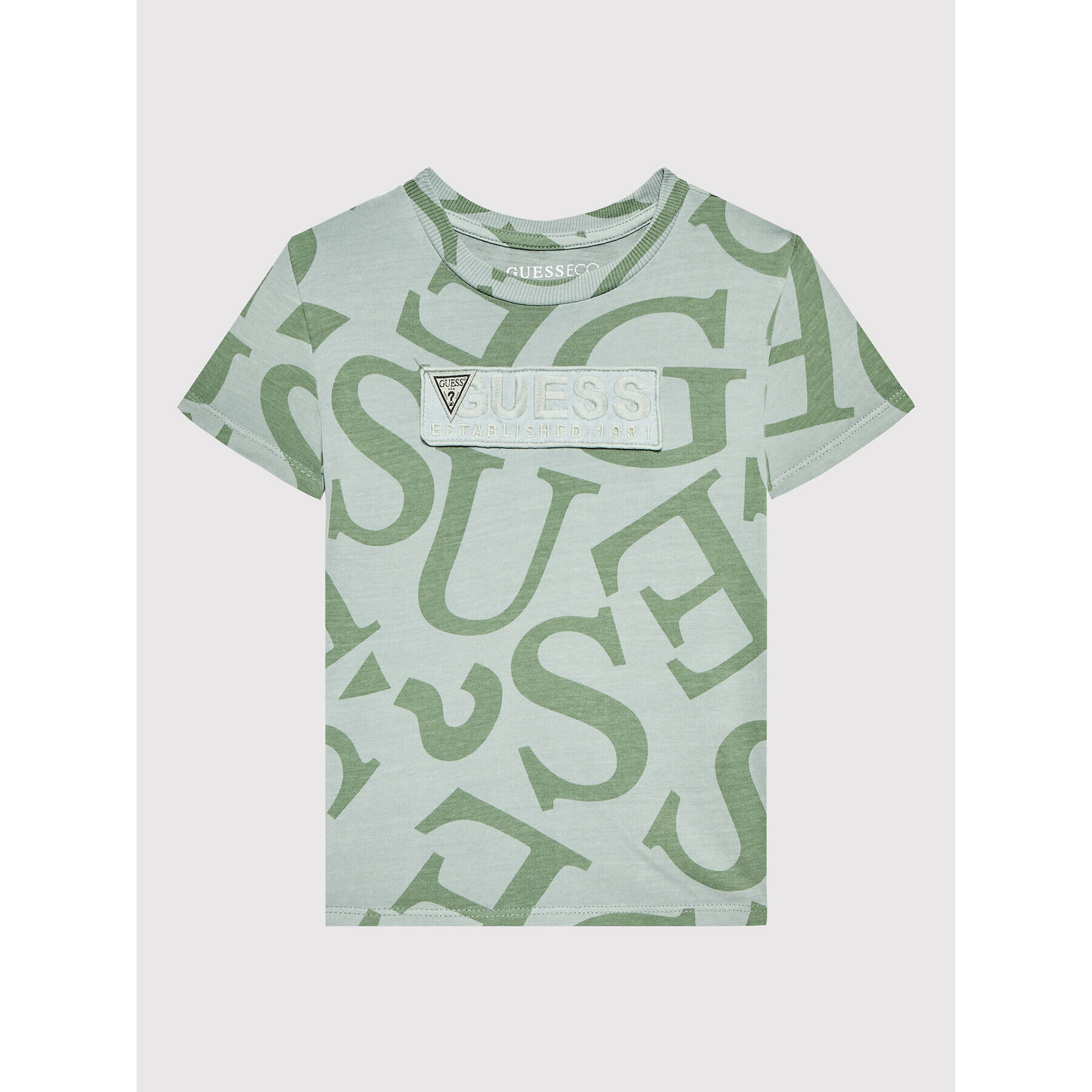 Guess T-Shirt N2YI32 K8HM0 Zelená Regular Fit - Pepit.cz