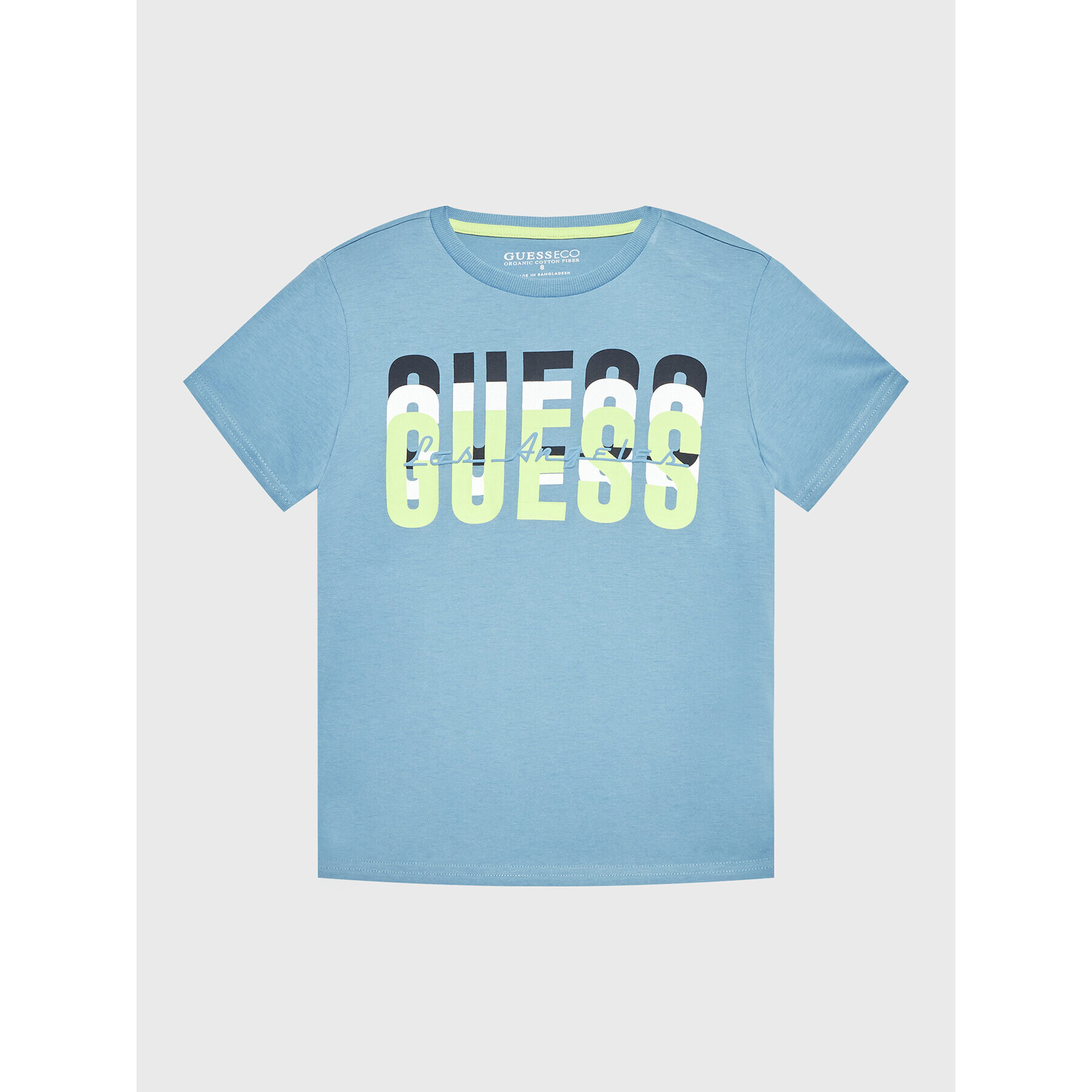 Guess T-Shirt N3RI01 K8HM0 Modrá Regular Fit - Pepit.cz