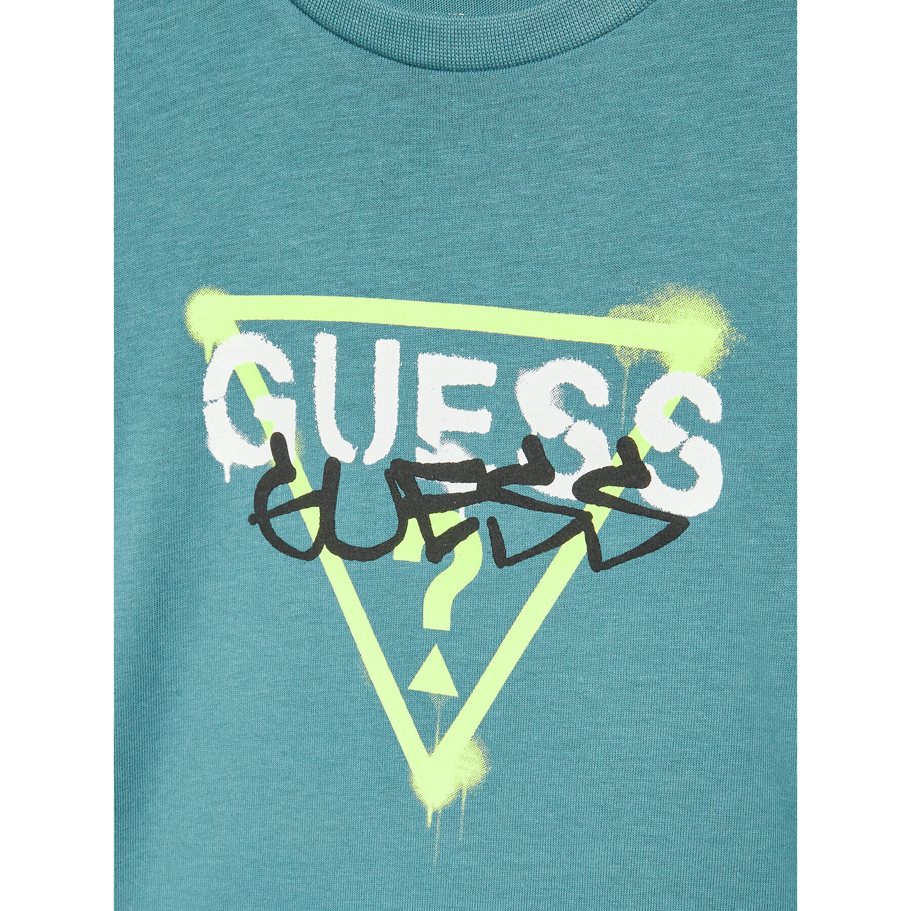 Guess T-Shirt N3RI15 K8HM0 Zelená Regular Fit - Pepit.cz