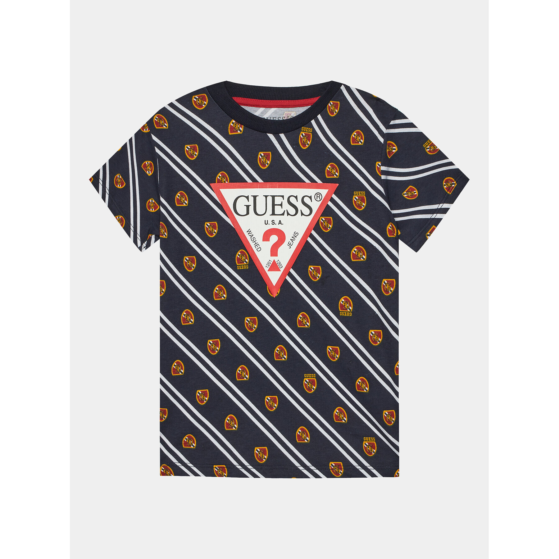 Guess T-Shirt N4RI03 K8HM3 Tmavomodrá Regular Fit - Pepit.cz