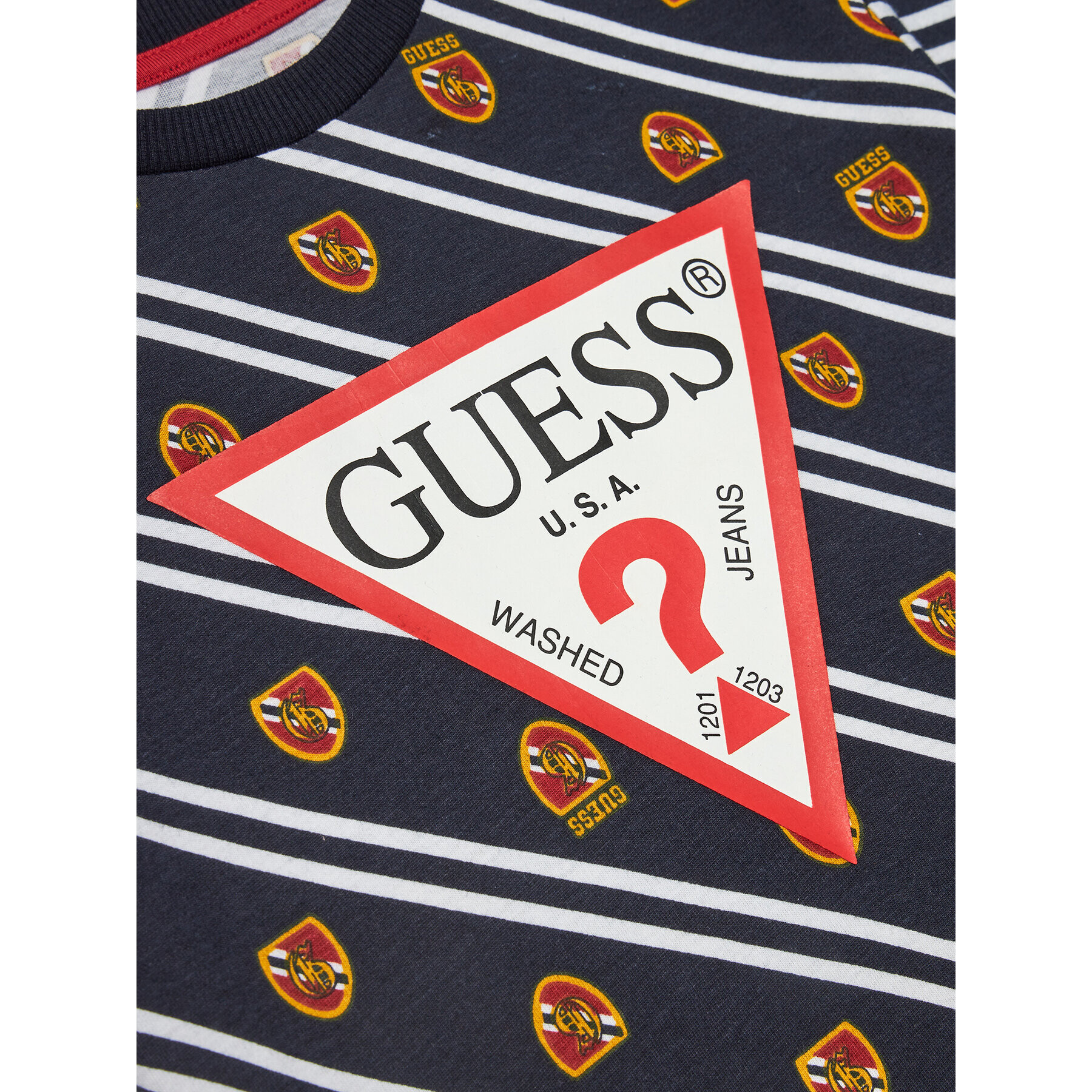 Guess T-Shirt N4RI03 K8HM3 Tmavomodrá Regular Fit - Pepit.cz