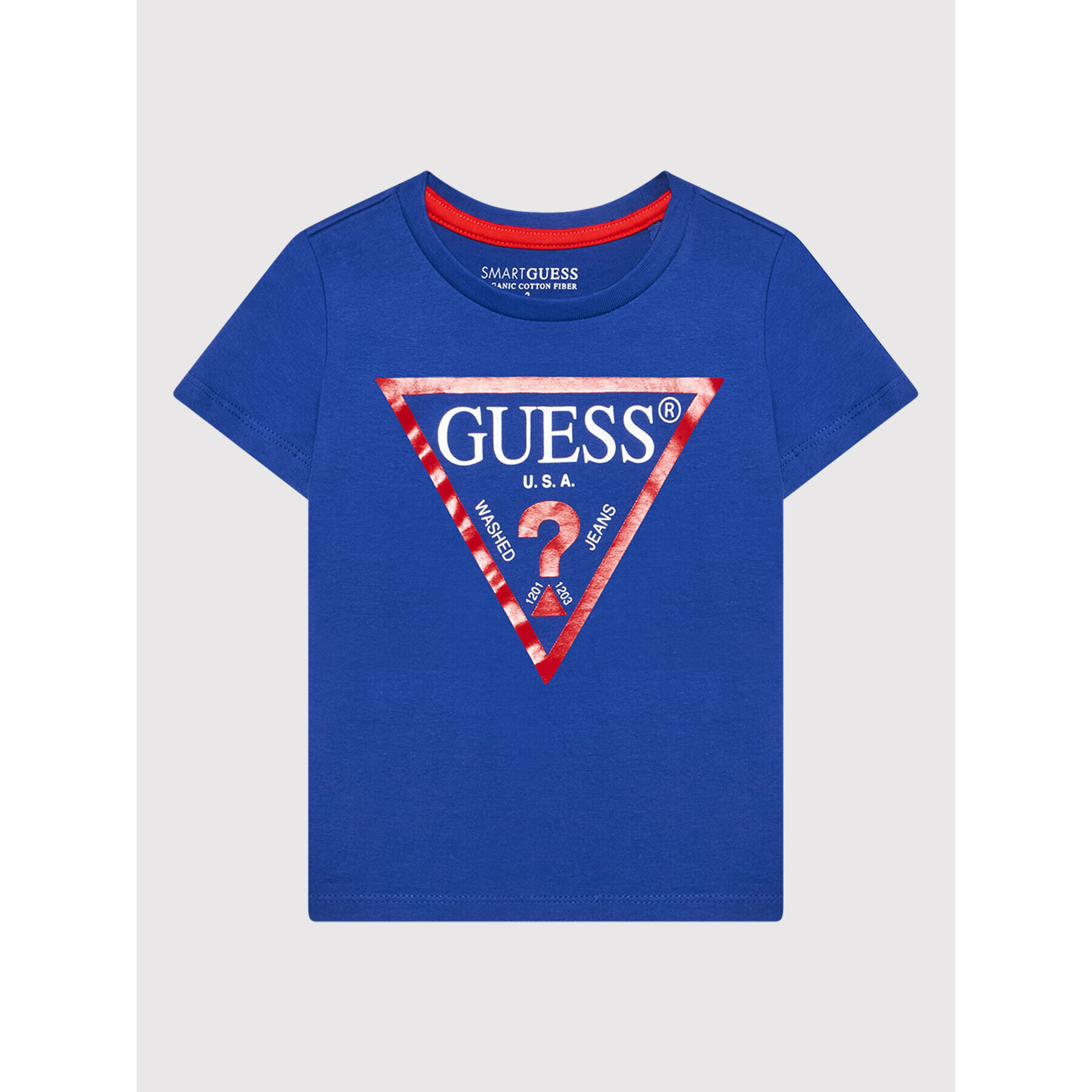 Guess T-Shirt N73I55 K8HM0 Modrá Regular Fit - Pepit.cz