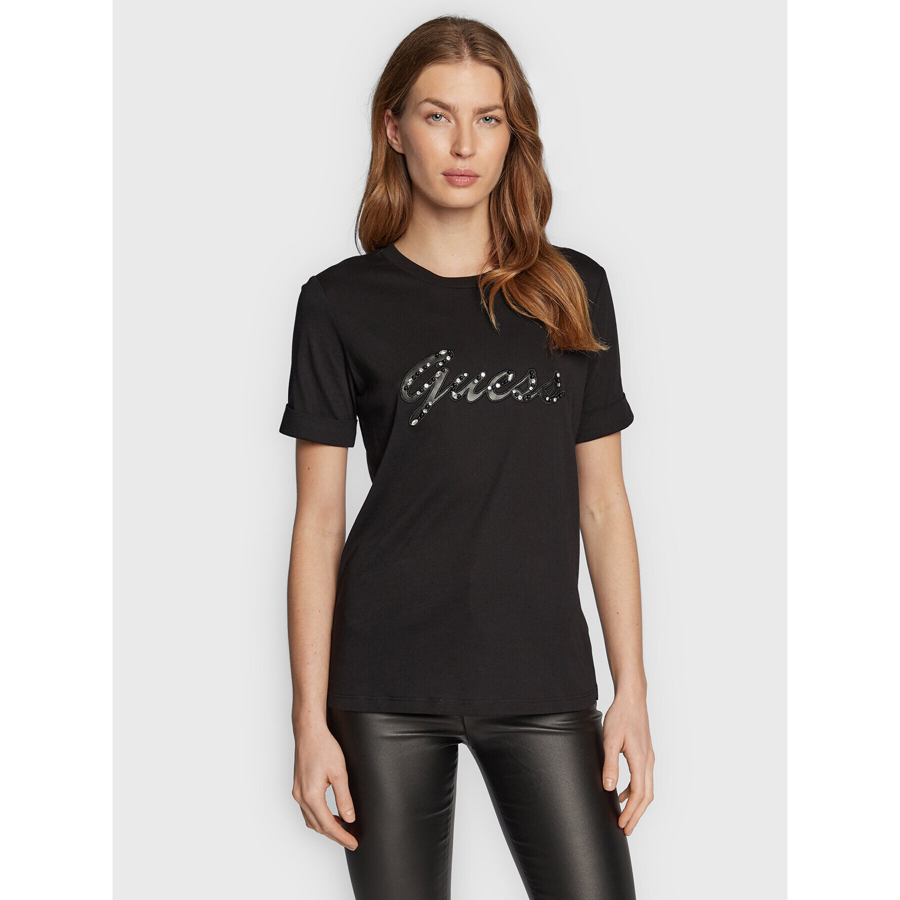 Guess T-Shirt Nichita W2BI15 K46D1 Černá Regular Fit - Pepit.cz