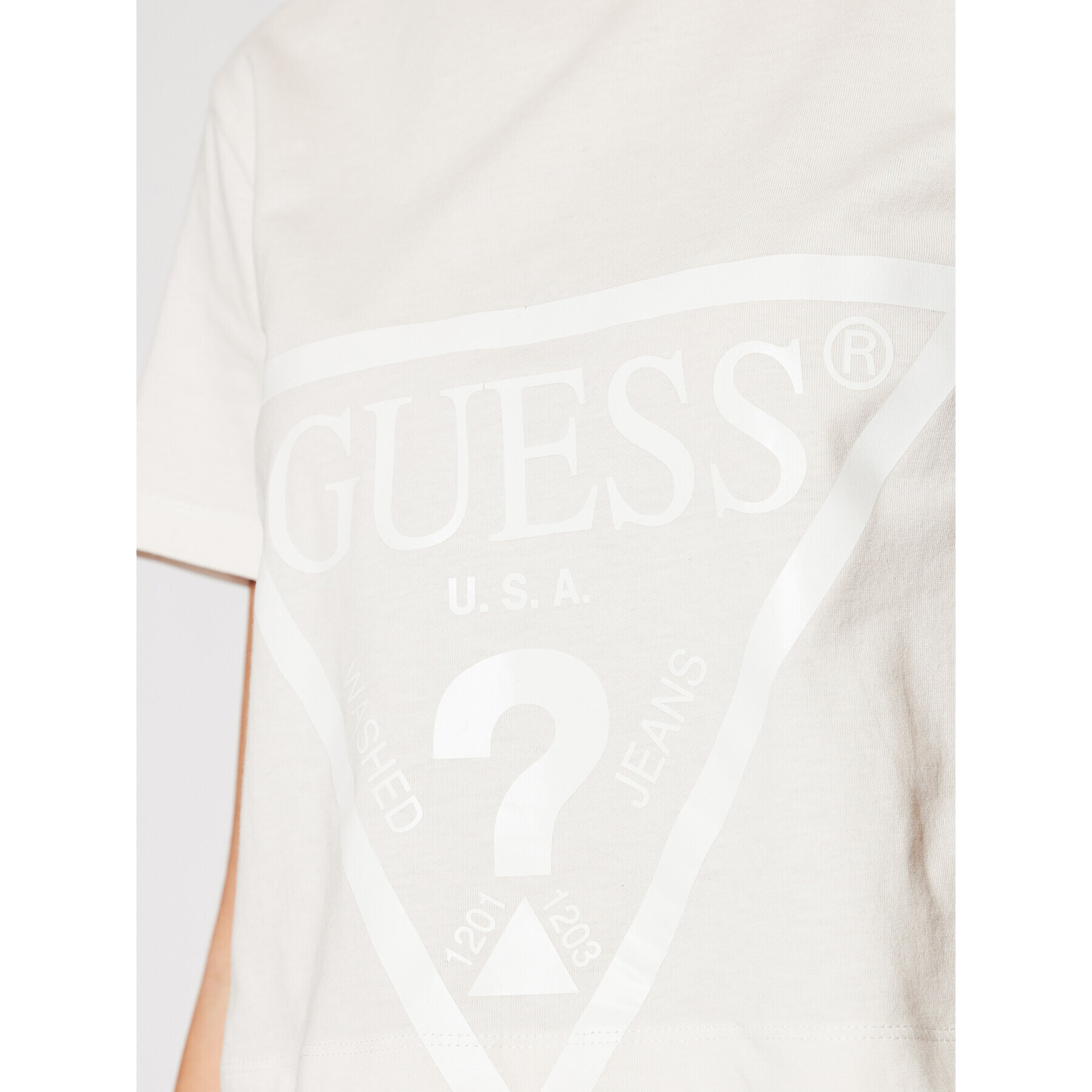 Guess T-Shirt O1GA21 K8HM0 Béžová Regular Fit - Pepit.cz