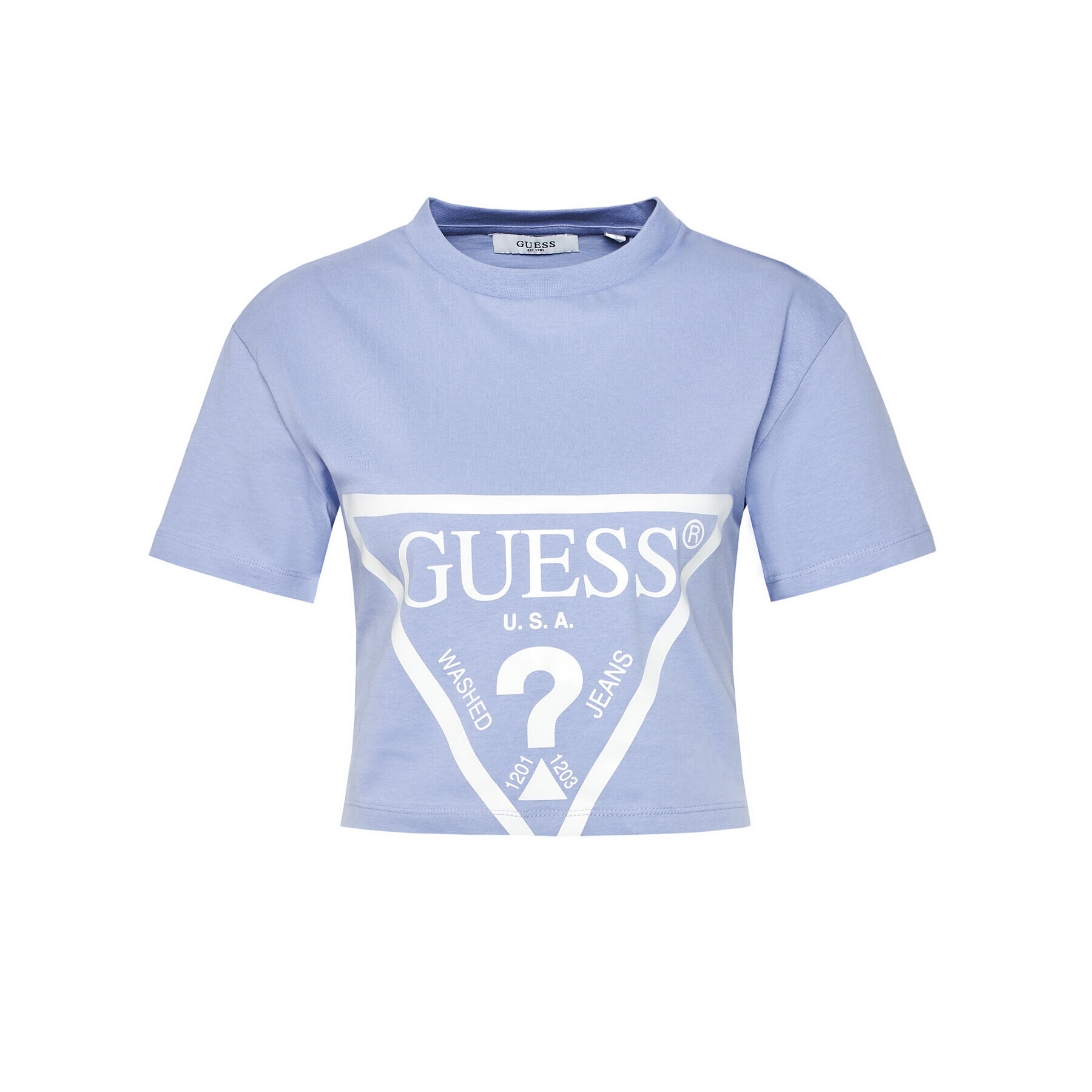 Guess T-Shirt O1GA21 K8HM0 Modrá Regular Fit - Pepit.cz