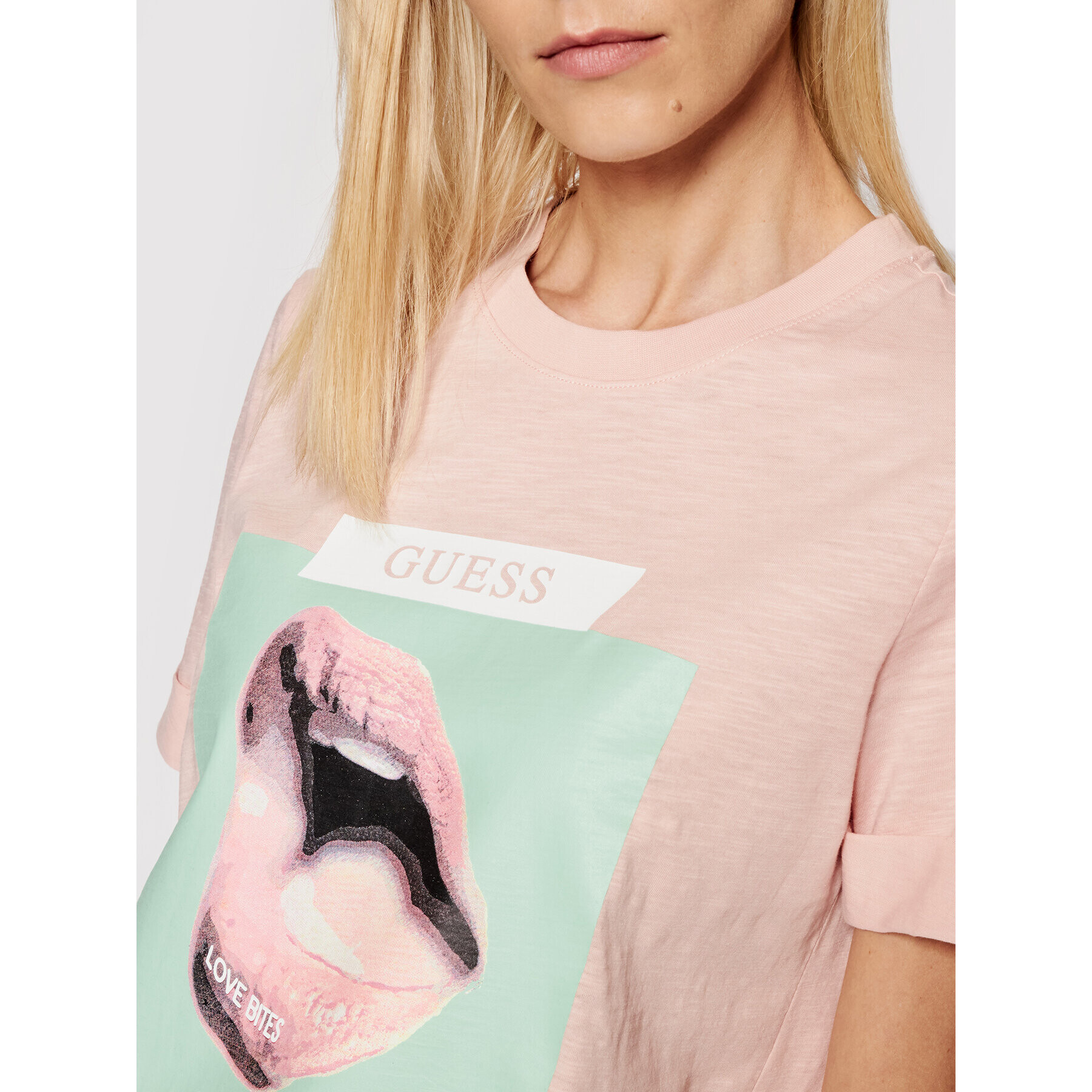 Guess T-Shirt Odette Tee W1YI0T R8G00 Růžová Regular Fit - Pepit.cz