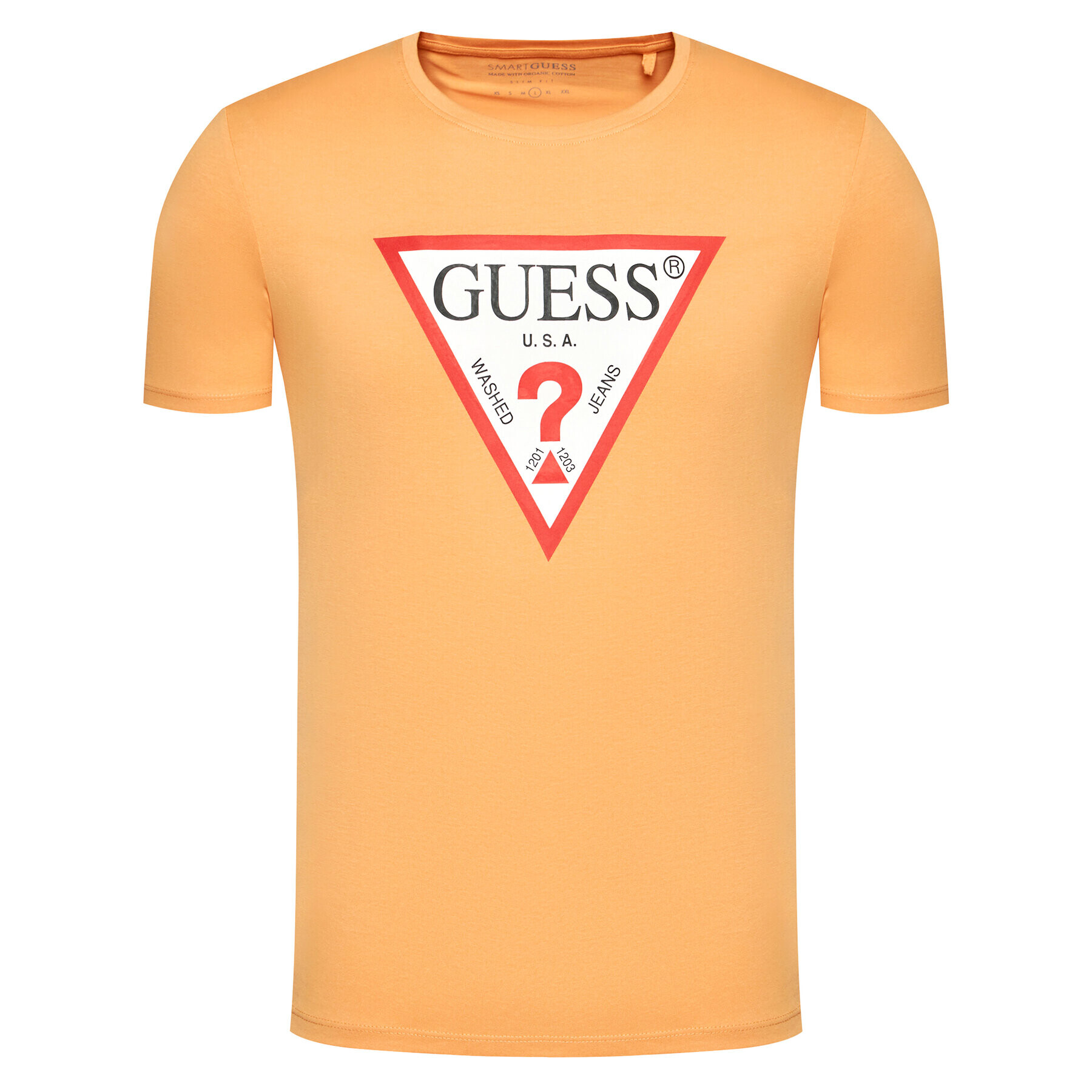 Guess T-Shirt Original Logo M1RI71 I3Z11 Oranžová Slim Fit - Pepit.cz