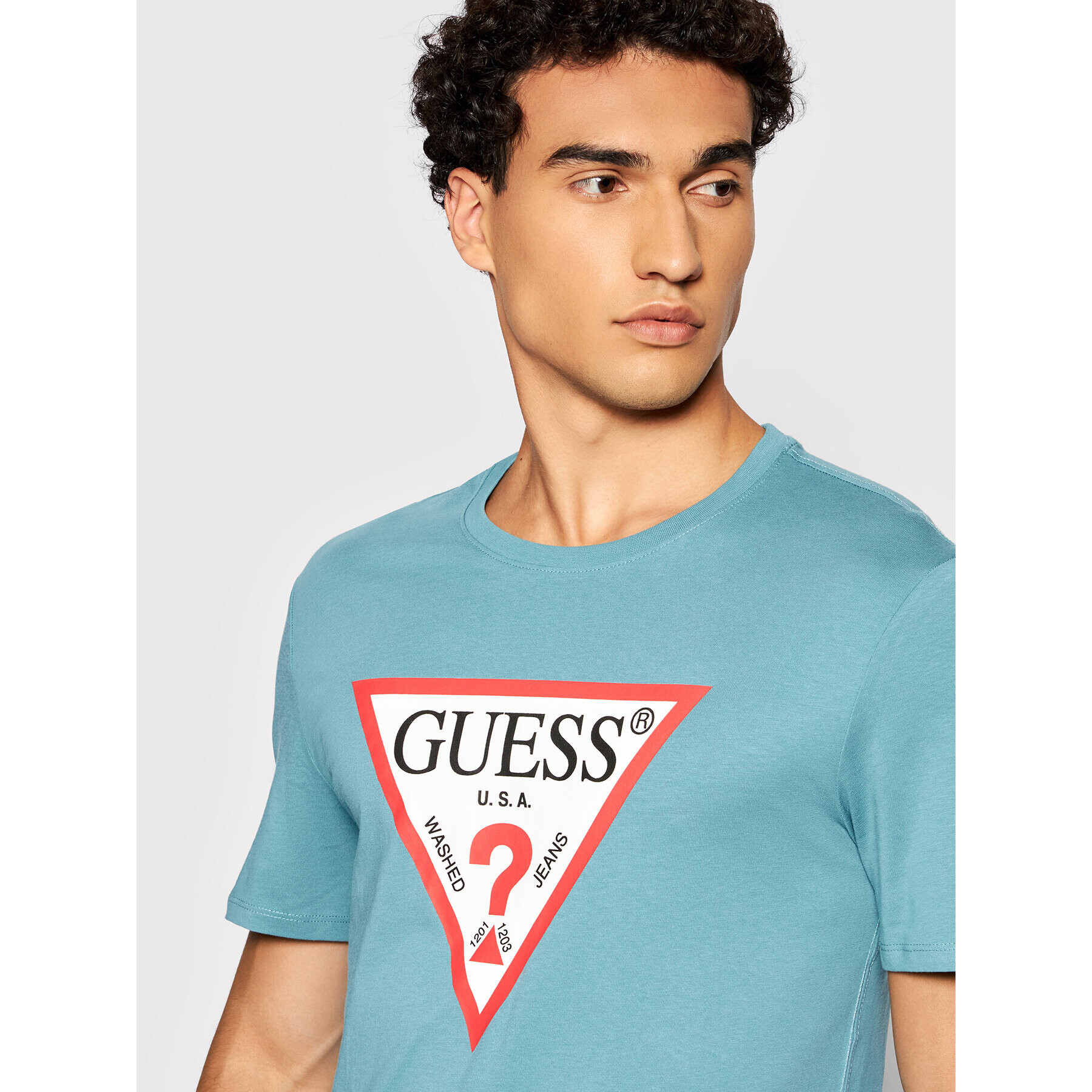 Guess T-Shirt Original Logo M1RI71 I3Z11 Zelená Slim Fit - Pepit.cz