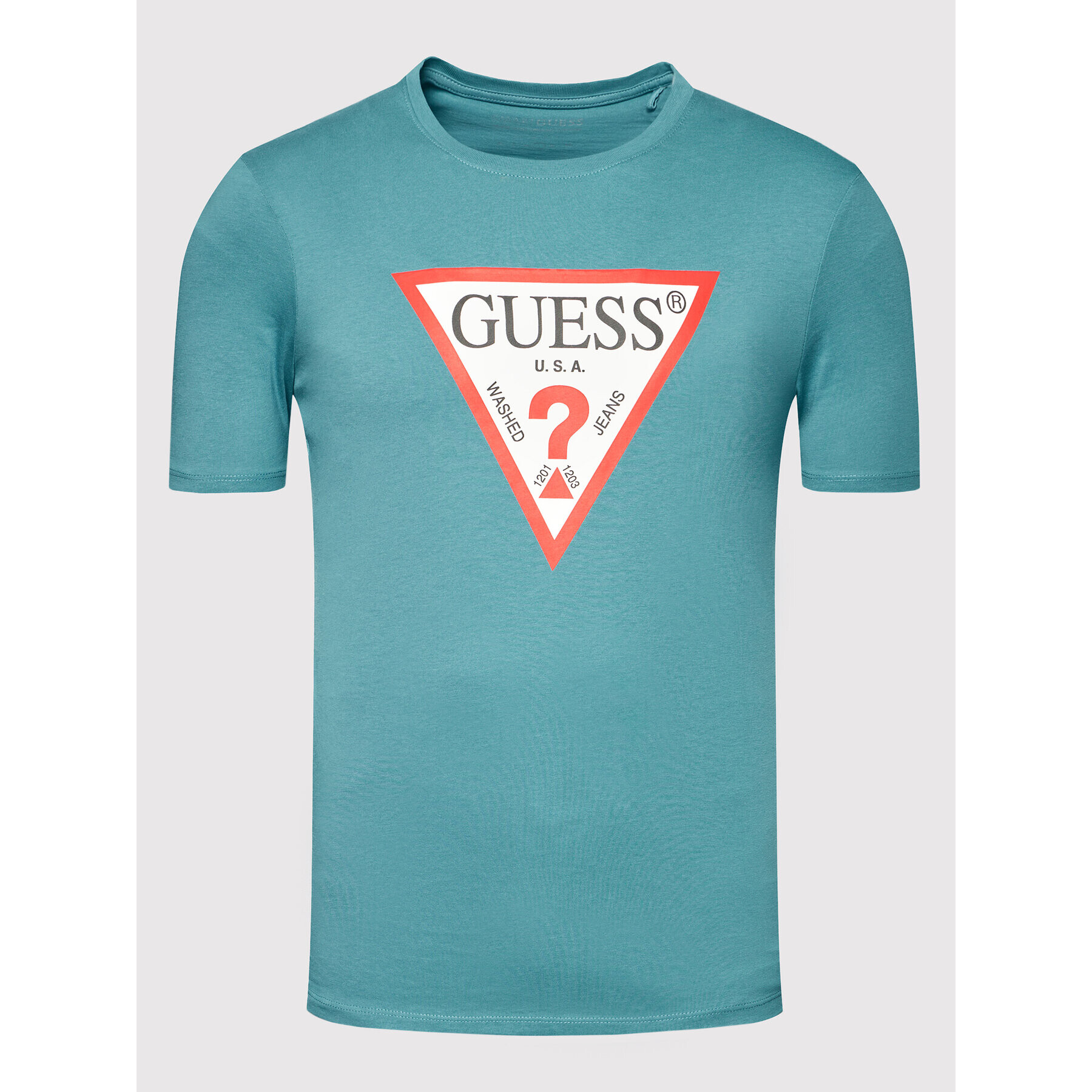 Guess T-Shirt Original Logo M1RI71 I3Z11 Zelená Slim Fit - Pepit.cz