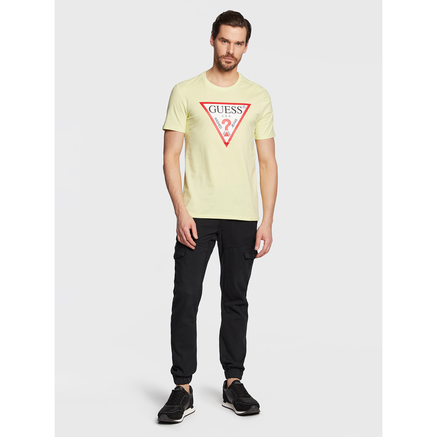 Guess T-Shirt Original Logo M2YI71 I3Z11 Žlutá Slim Fit - Pepit.cz