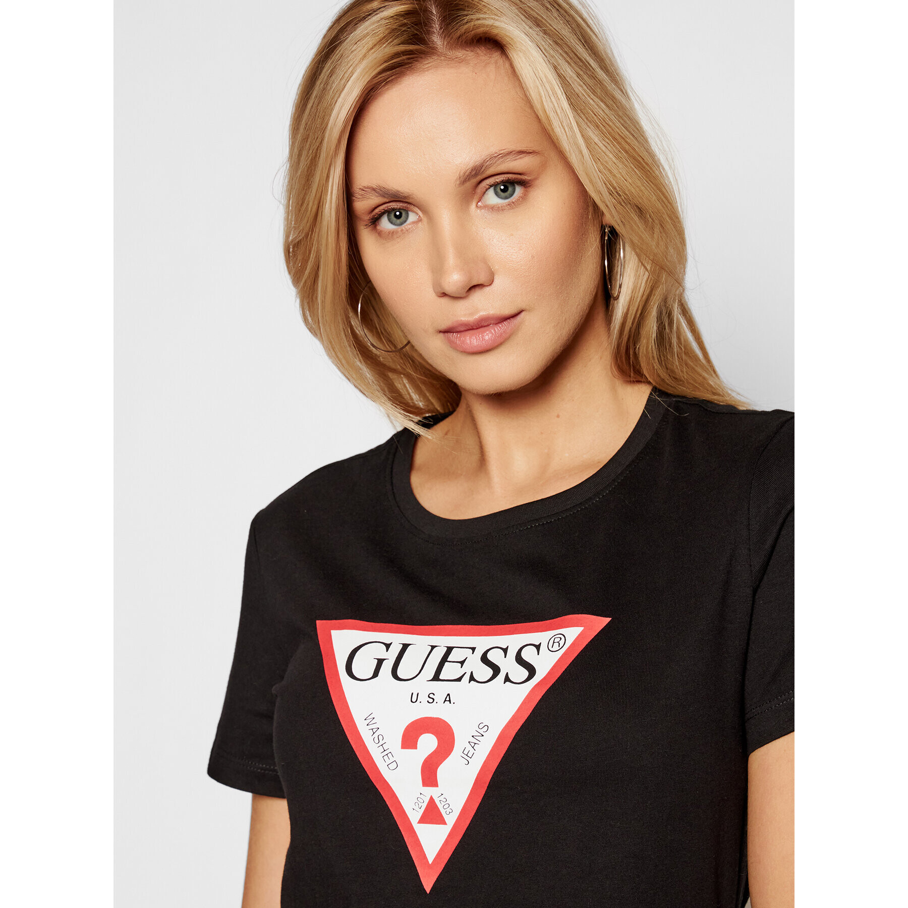 Guess T-Shirt Original W1YI1B I3Z11 Černá Boxy Fit - Pepit.cz