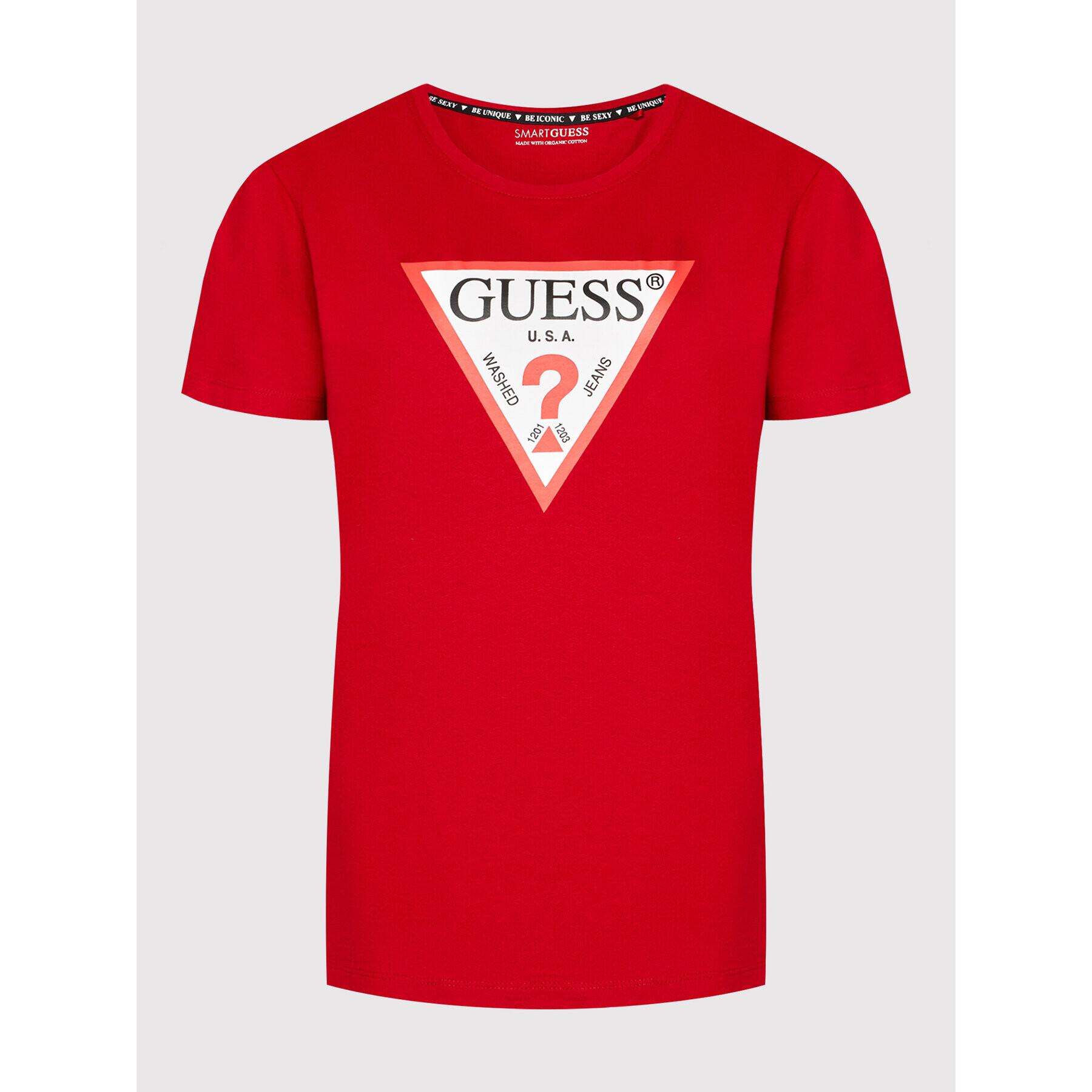 Guess T-Shirt Original W1YI1B I3Z11 Červená Boxy Fit - Pepit.cz