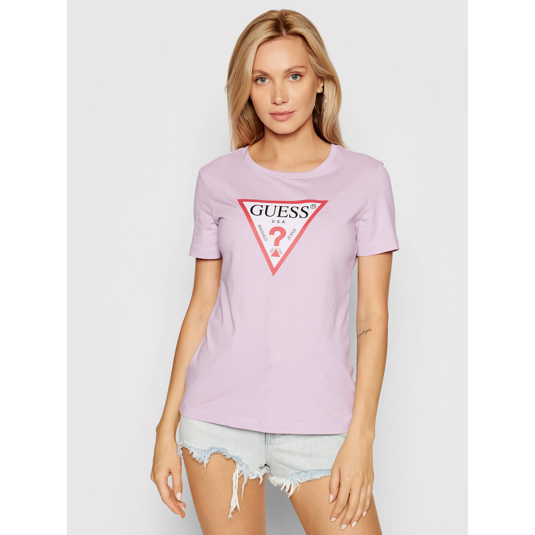 Guess T-Shirt Original W1YI1B I3Z11 Fialová Boxy Fit - Pepit.cz