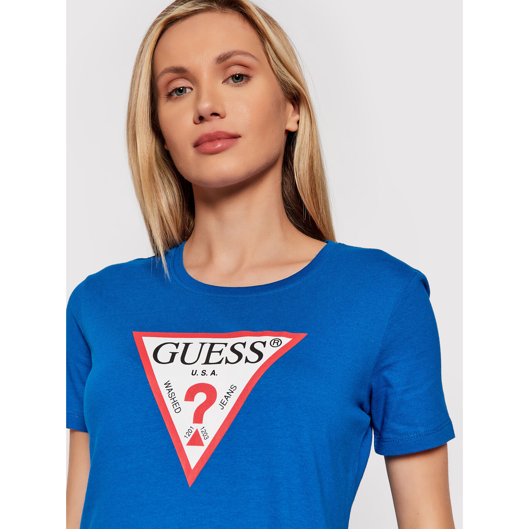 Guess T-Shirt Original W1YI1B I3Z11 Modrá Boxy Fit - Pepit.cz