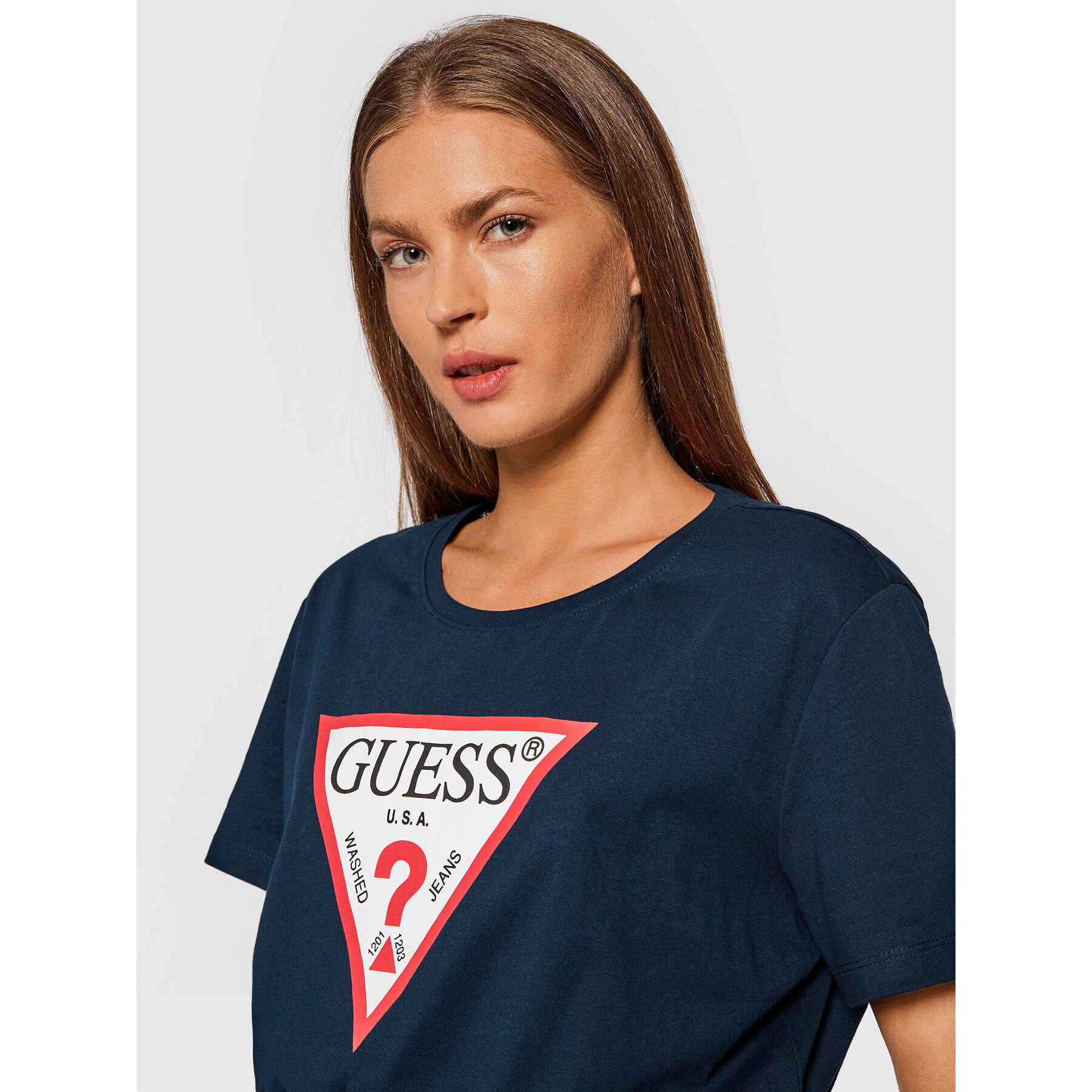 Guess T-Shirt Original W1YI1B I3Z11 Tmavomodrá Boxy Fit - Pepit.cz