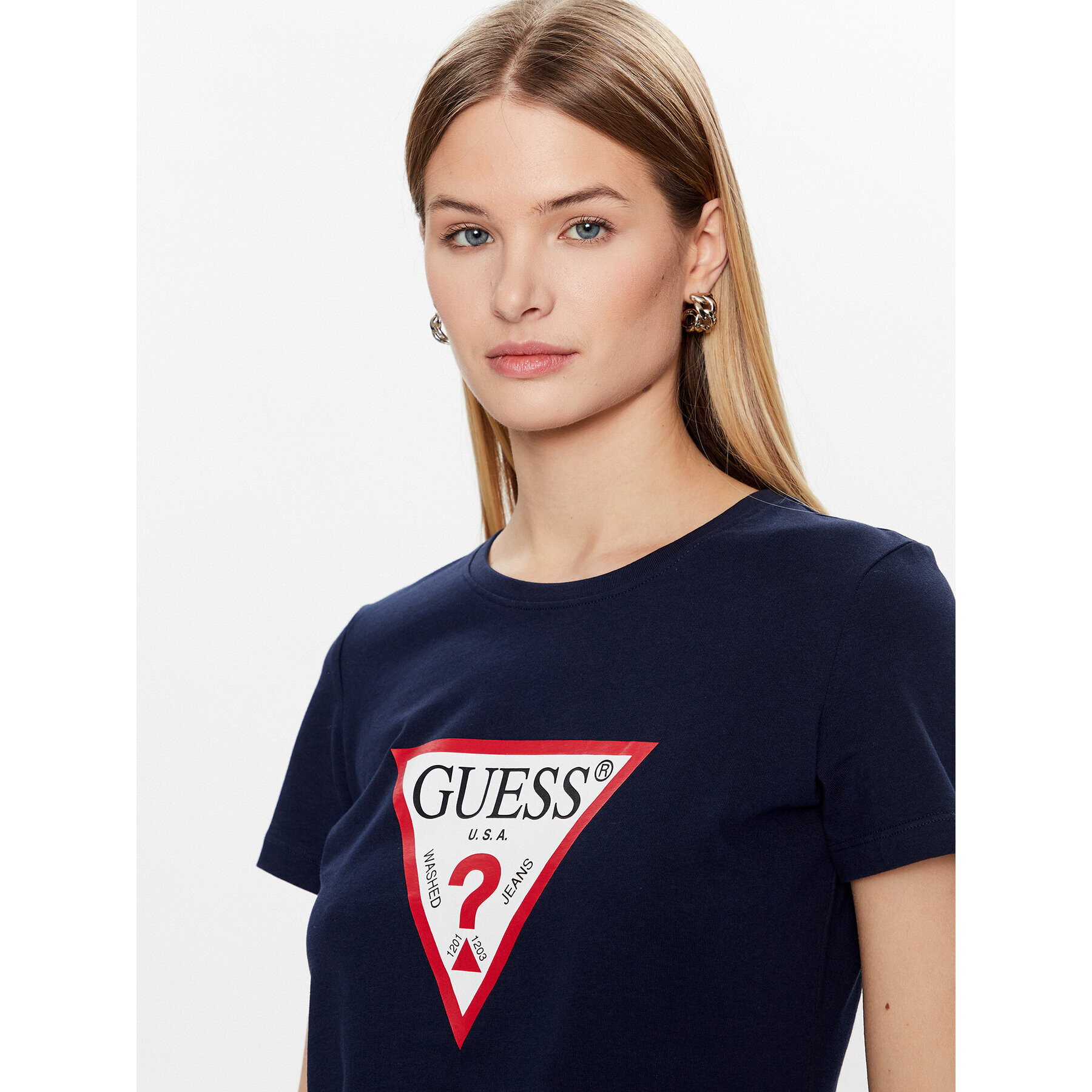 Guess T-Shirt Original W1YI1B I3Z11 Tmavomodrá Regular Fit - Pepit.cz