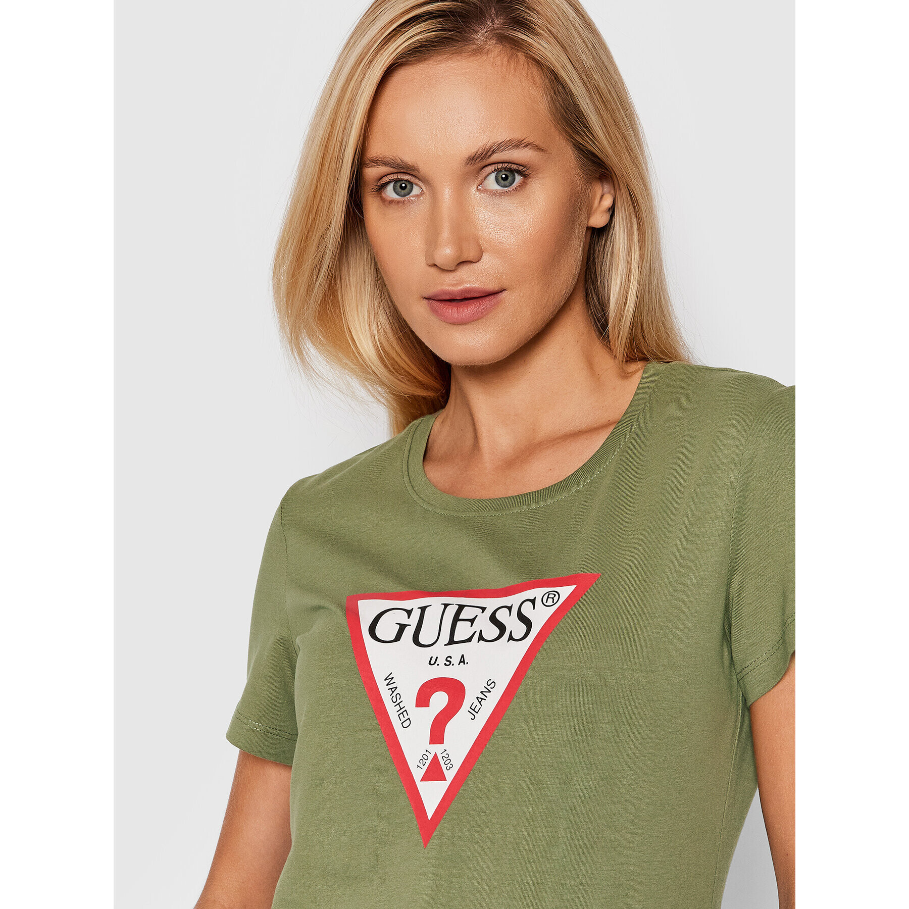 Guess T-Shirt Original W1YI1B I3Z11 Zelená Boxy Fit - Pepit.cz