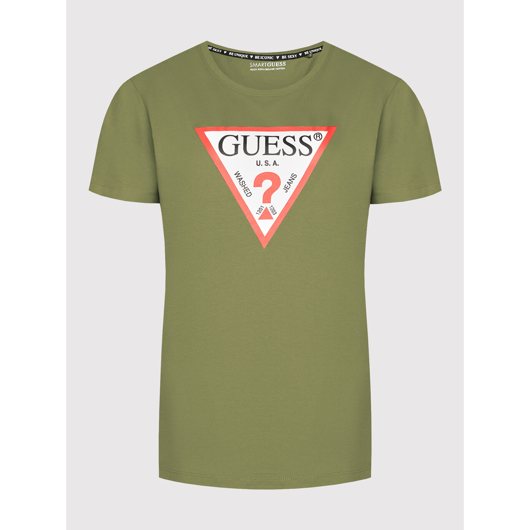 Guess T-Shirt Original W1YI1B I3Z11 Zelená Boxy Fit - Pepit.cz