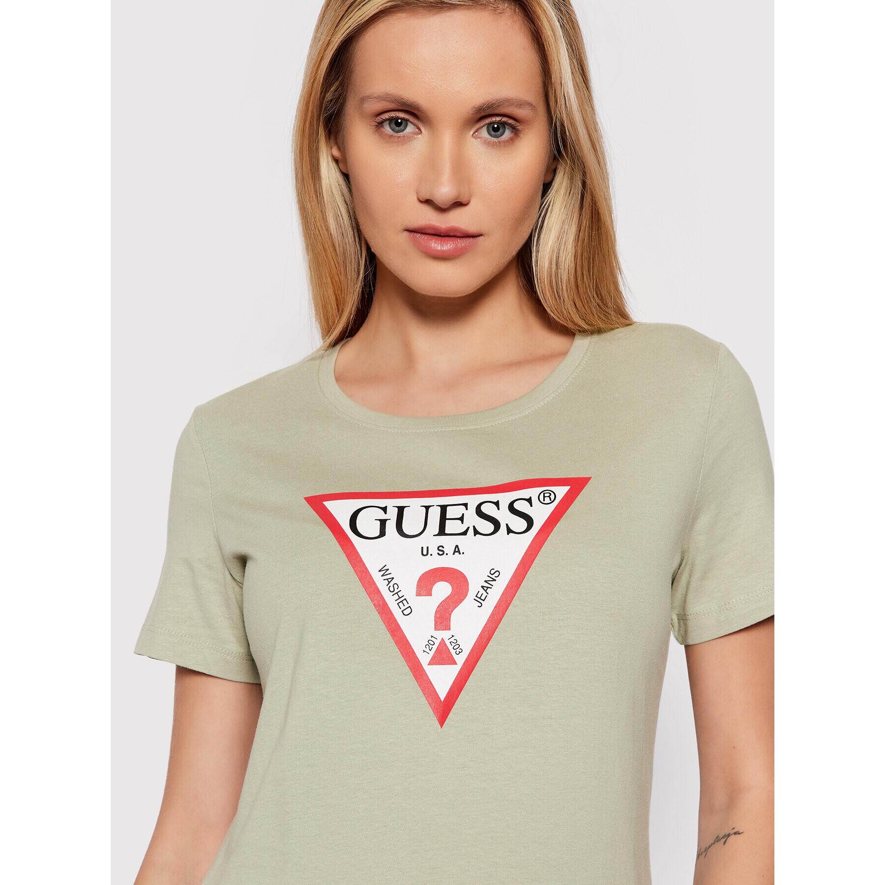 Guess T-Shirt Original W1YI1B I3Z11 Zelená Boxy Fit - Pepit.cz