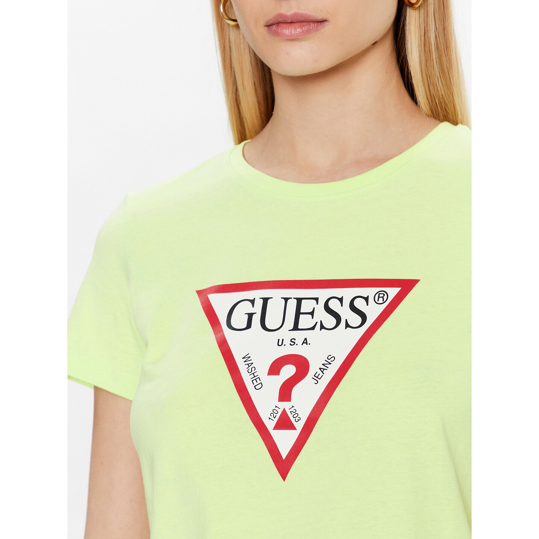 Guess T-Shirt Original W1YI1B I3Z11 Zelená Regular Fit - Pepit.cz