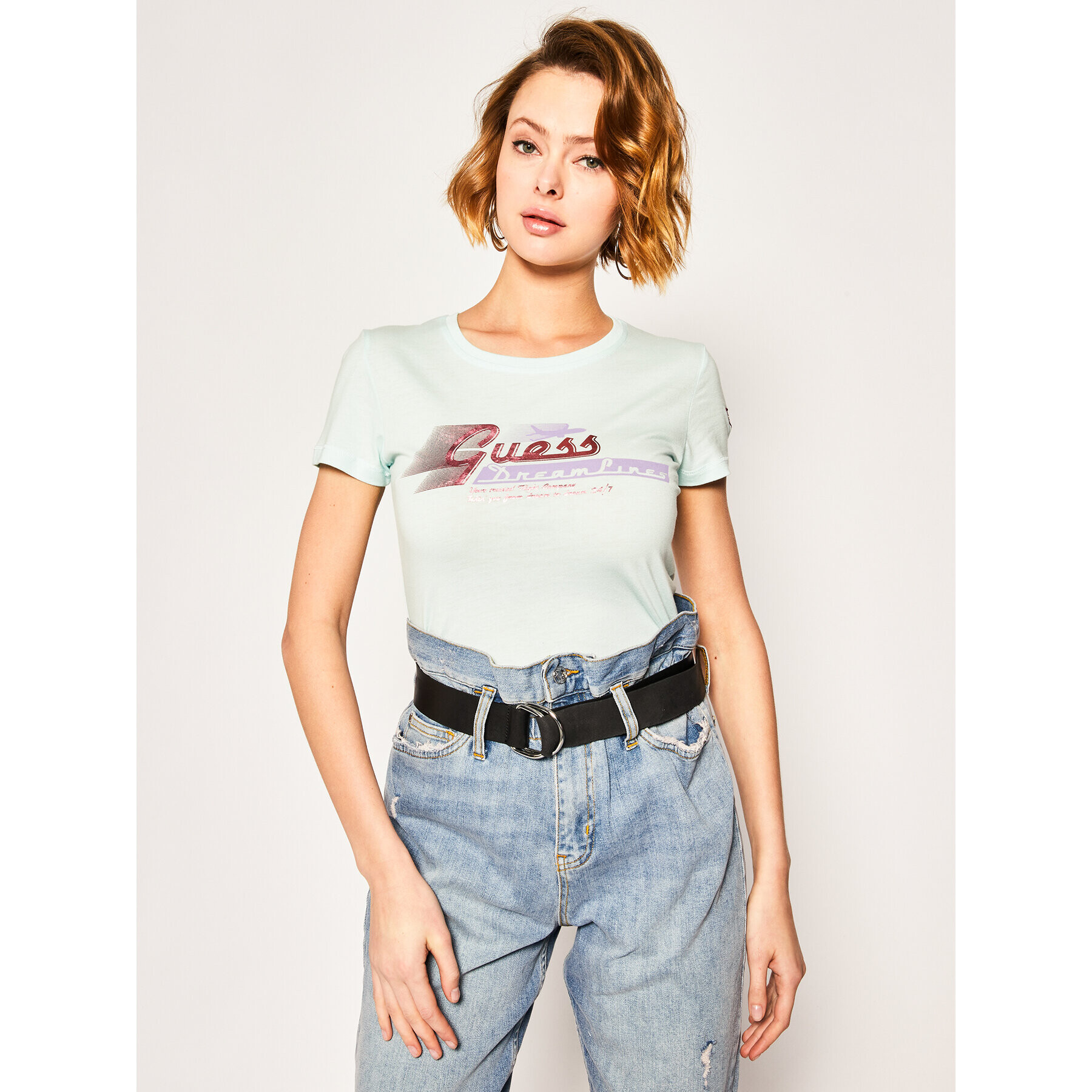 Guess T-Shirt Prisca W0GI78 K46D0 Modrá Regular Fit - Pepit.cz