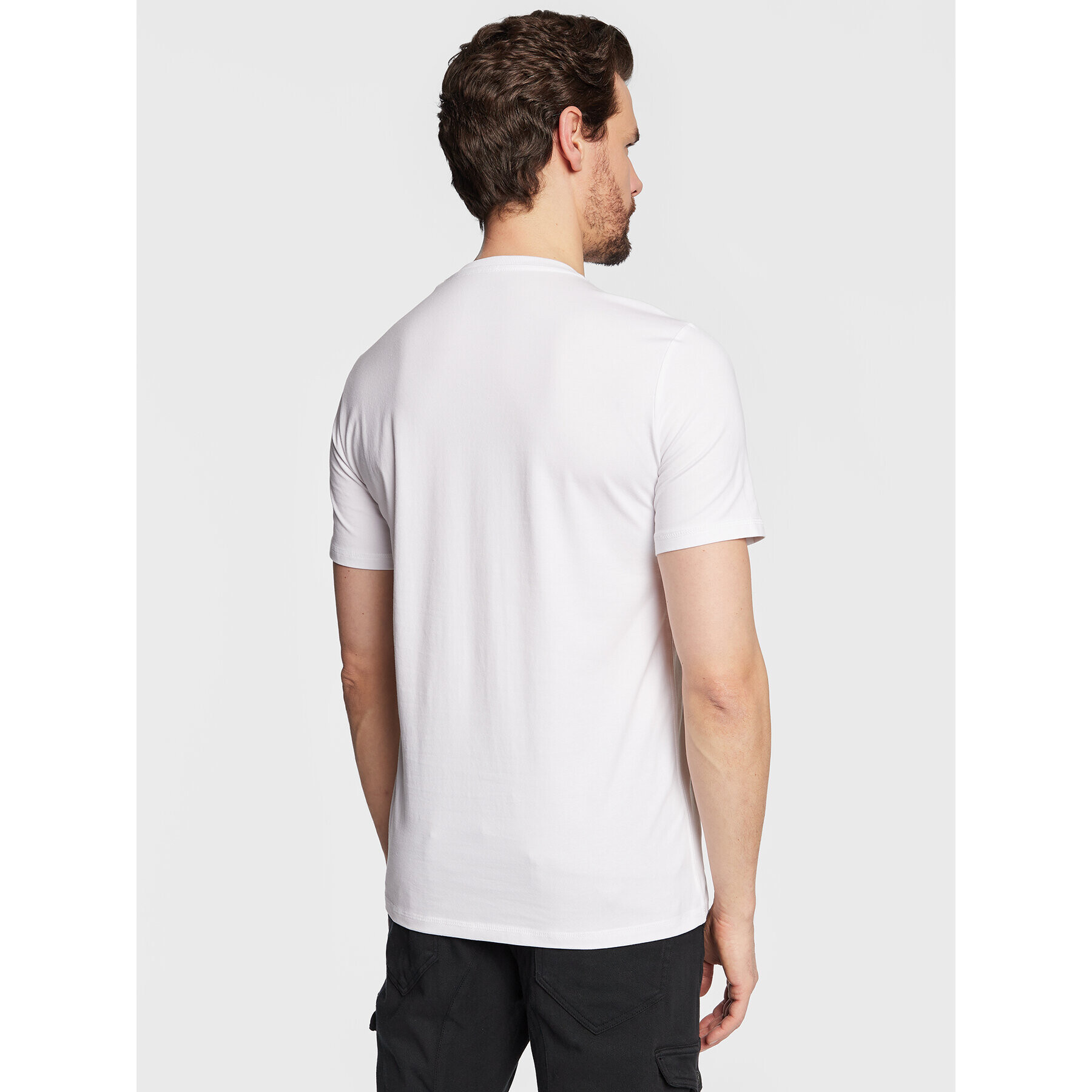 Guess T-Shirt Round Logo M3GI11 J1314 Bílá Slim Fit - Pepit.cz