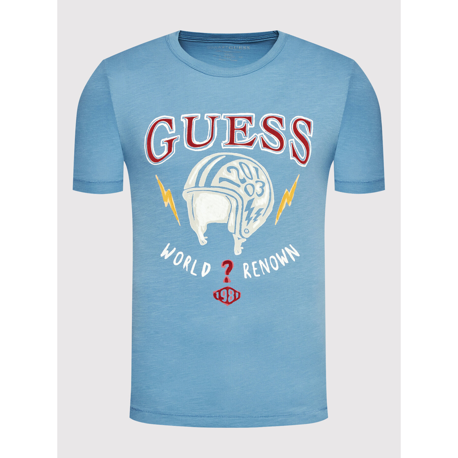 Guess T-Shirt Route M2GI02 K6XN1 Modrá Slim Fit - Pepit.cz