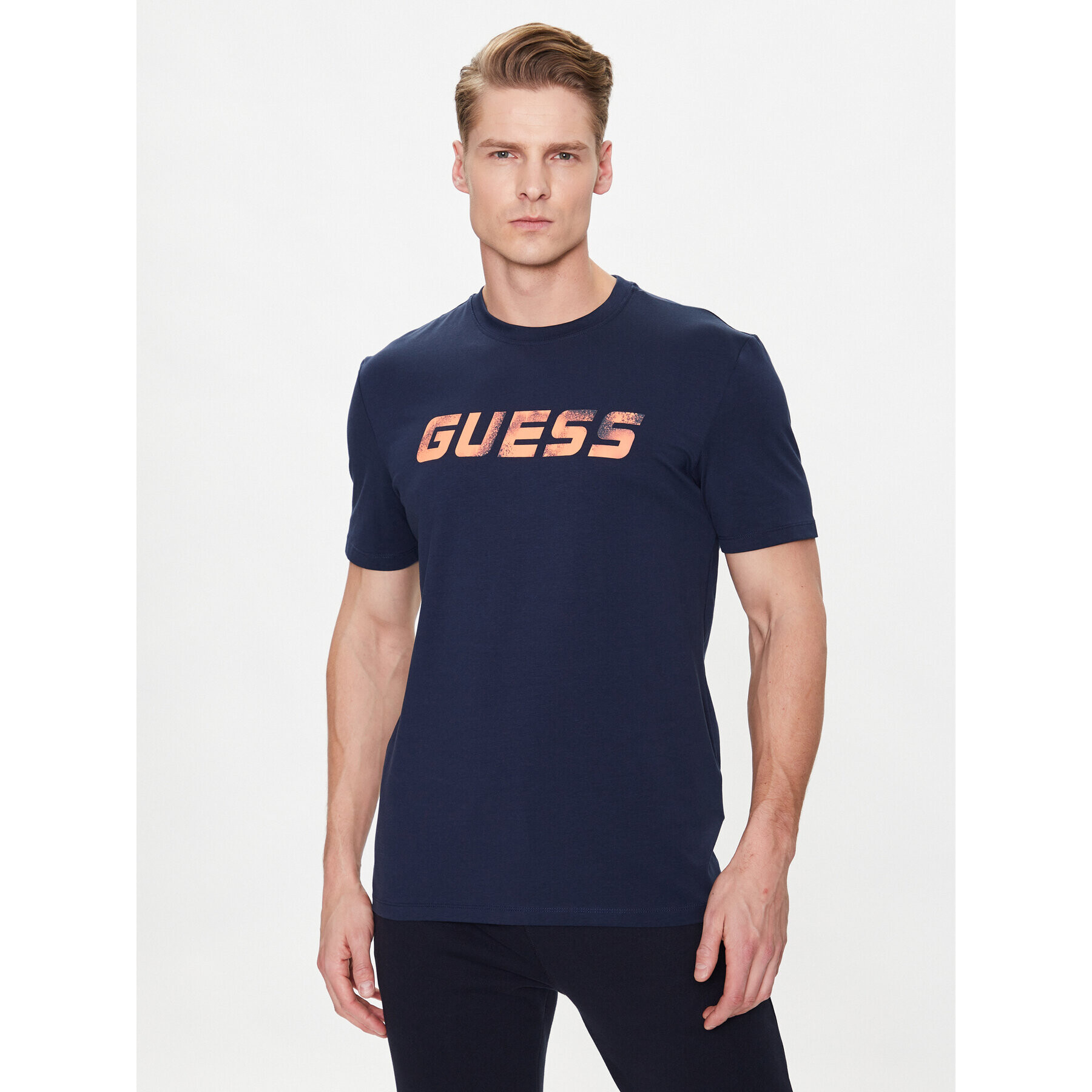 Guess T-Shirt Ryley Z3GI18 J1314 Tmavomodrá Slim Fit - Pepit.cz