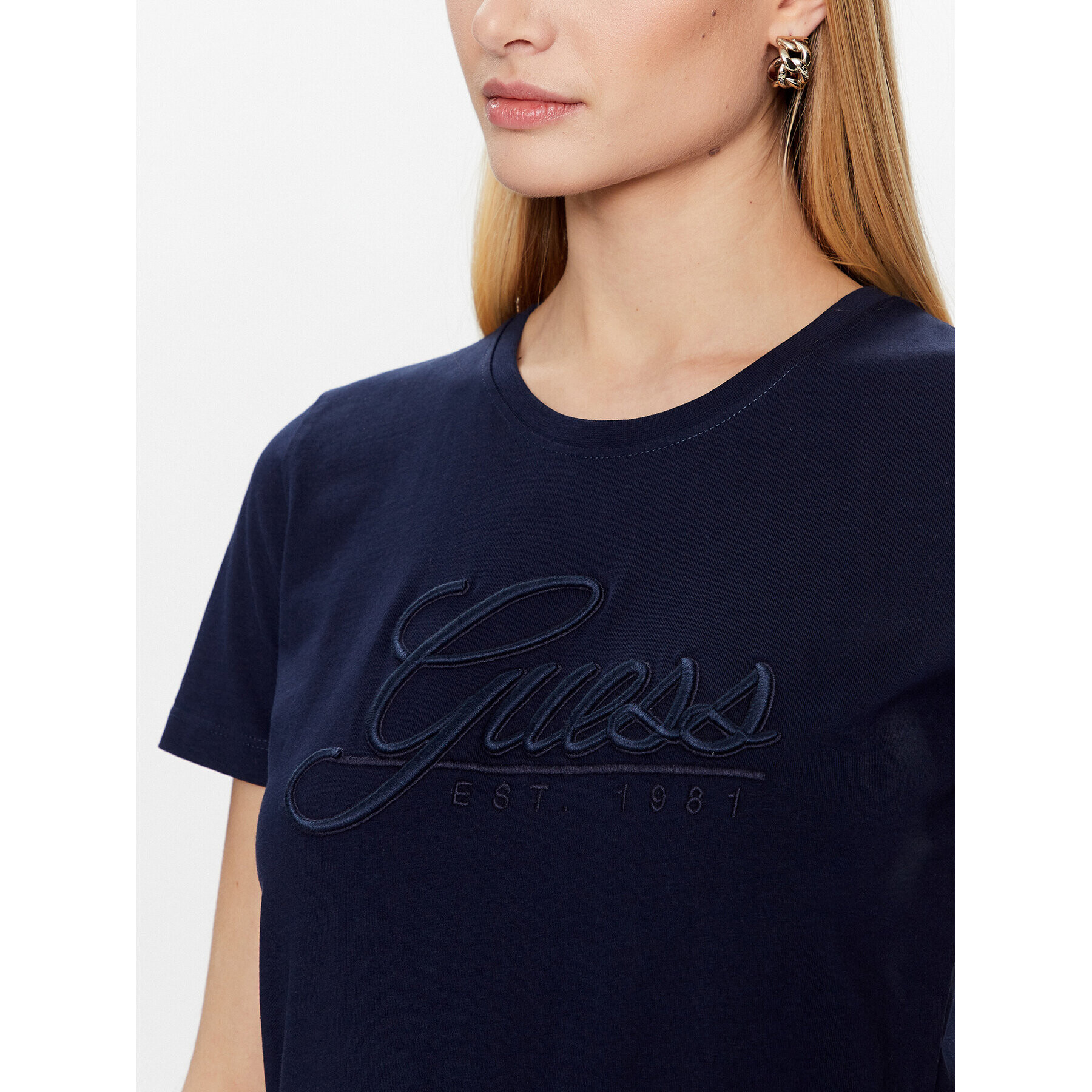 Guess T-Shirt Script W3GI36 I3Z14 Tmavomodrá Regular Fit - Pepit.cz