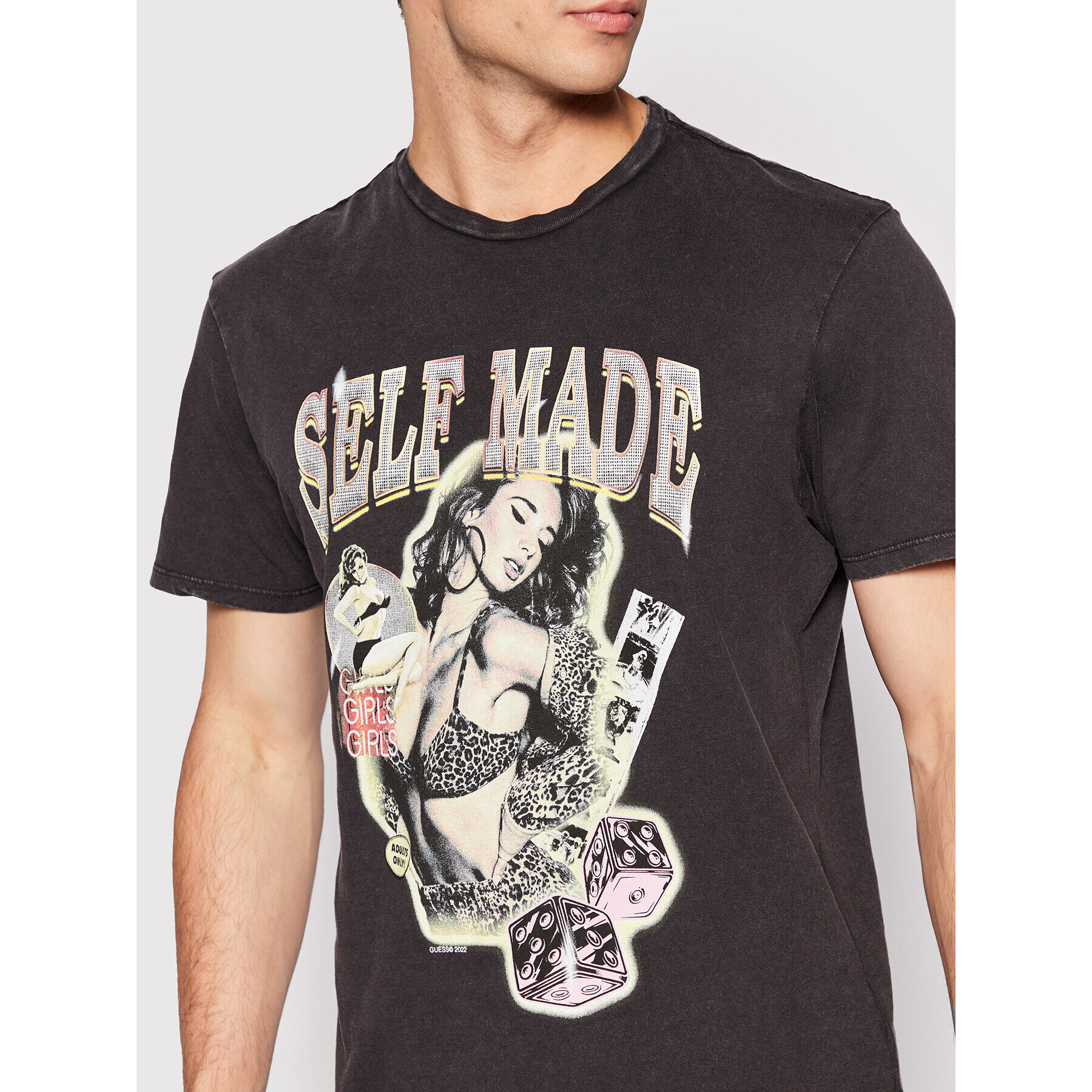 Guess T-Shirt Self Made M2YI66 K9RM1 Černá Regular Fit - Pepit.cz