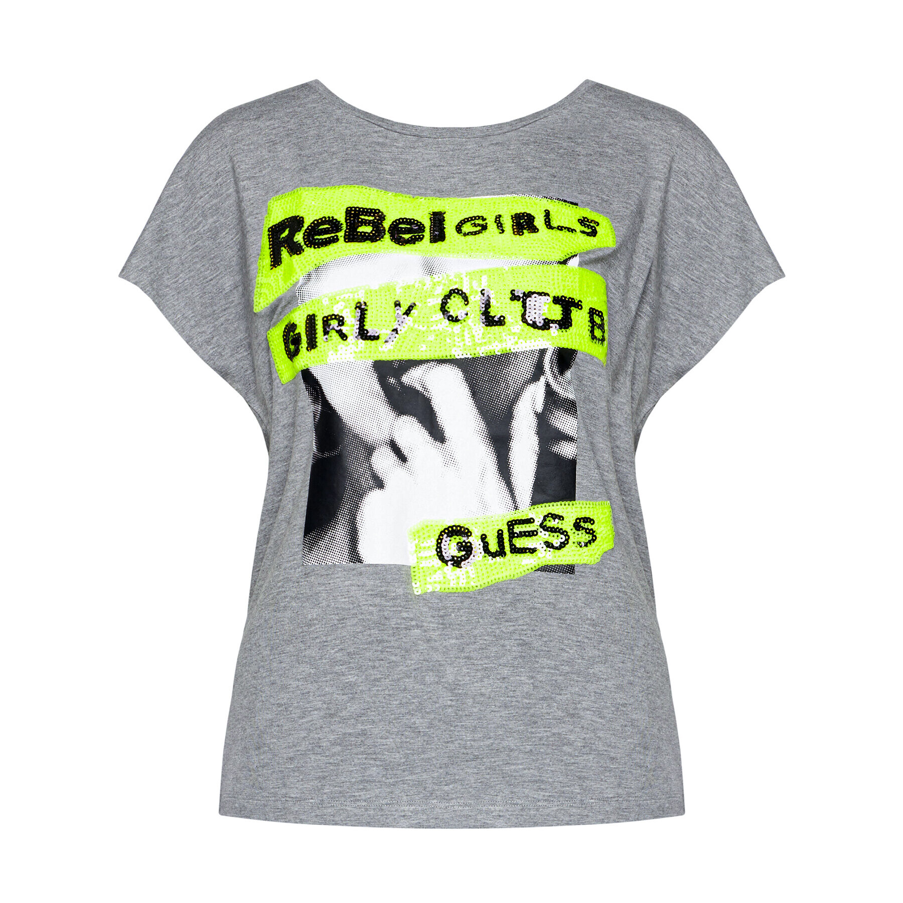 Guess T-Shirt Shelly W0YI95 K68D0 Šedá Regular Fit - Pepit.cz