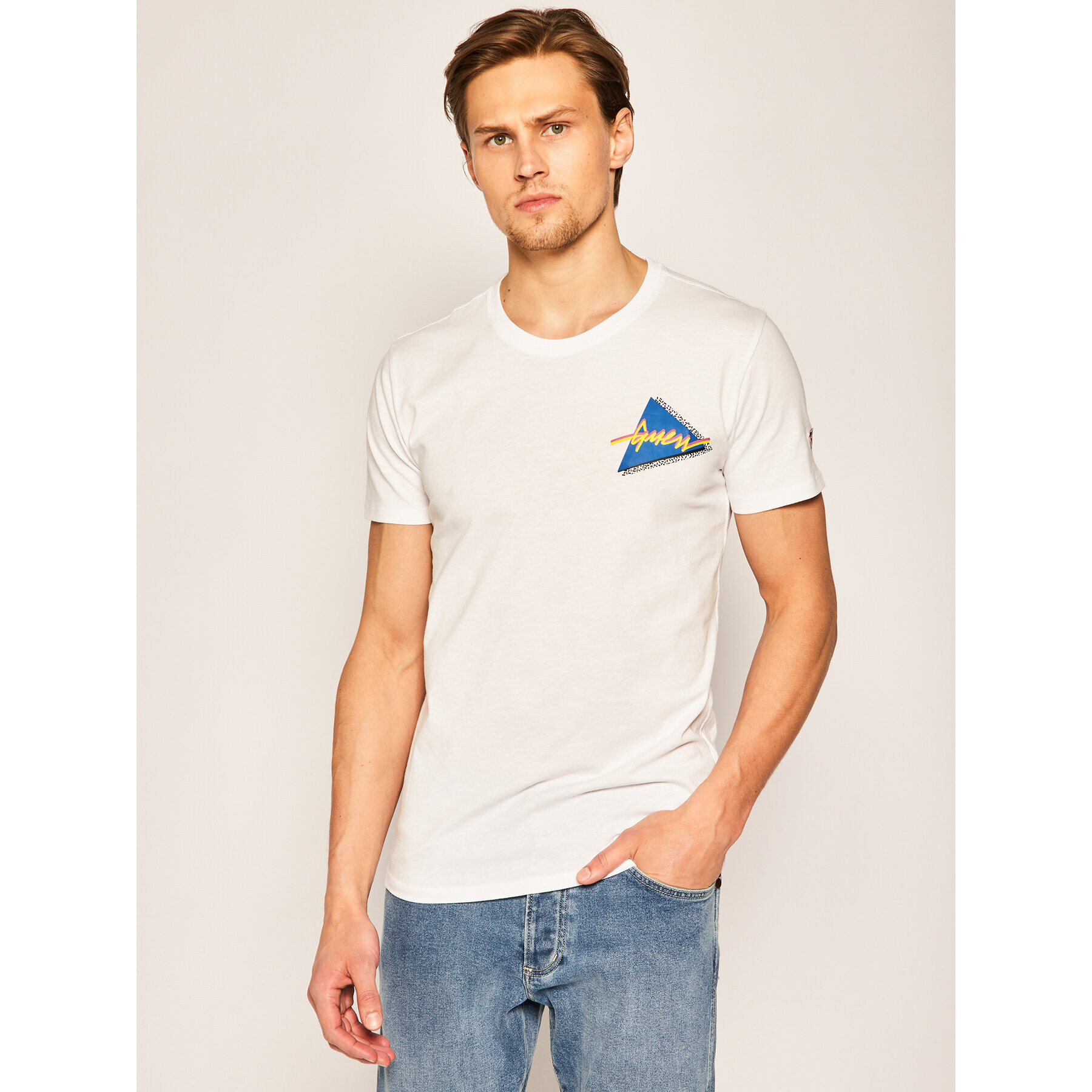 Guess T-Shirt So Fresh So Clean M0GI56 K6XN0 Bílá Slim Fit - Pepit.cz