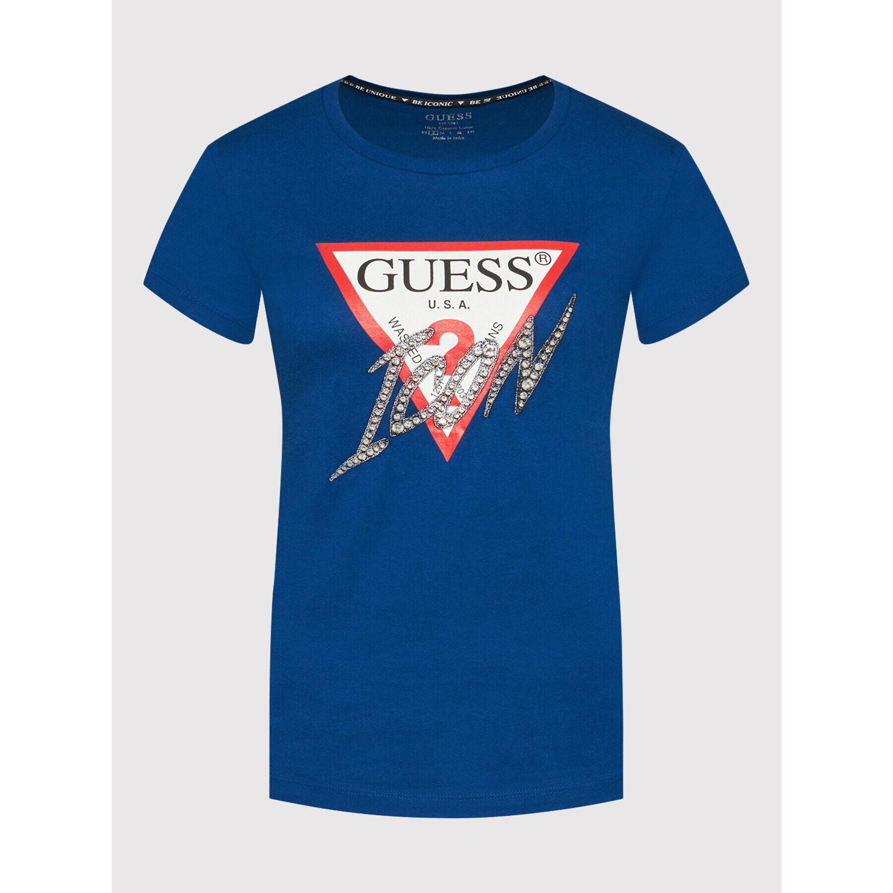 Guess T-Shirt Sparkle Icon W2RI07 I3Z11 Tmavomodrá Regular Fit - Pepit.cz