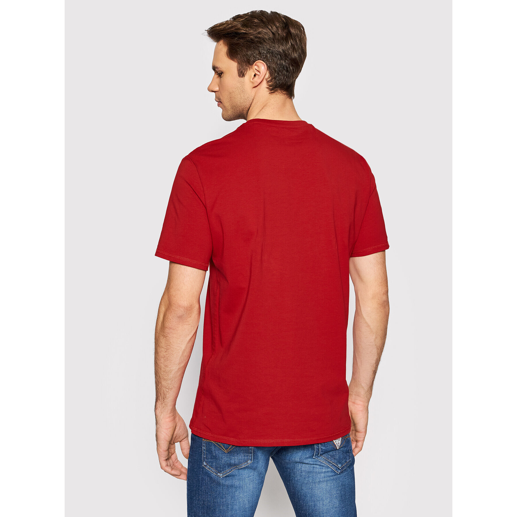 Guess T-Shirt Splash M2RI20 J1311 Červená Slim Fit - Pepit.cz