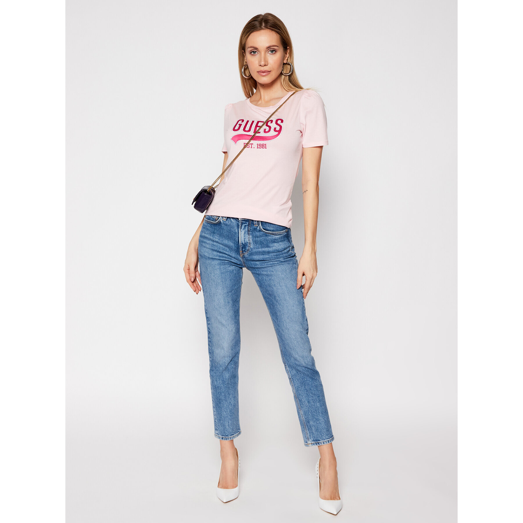 Guess T-Shirt Ss Cn Marisol W1GI0H K46D0 Růžová Regular Fit - Pepit.cz